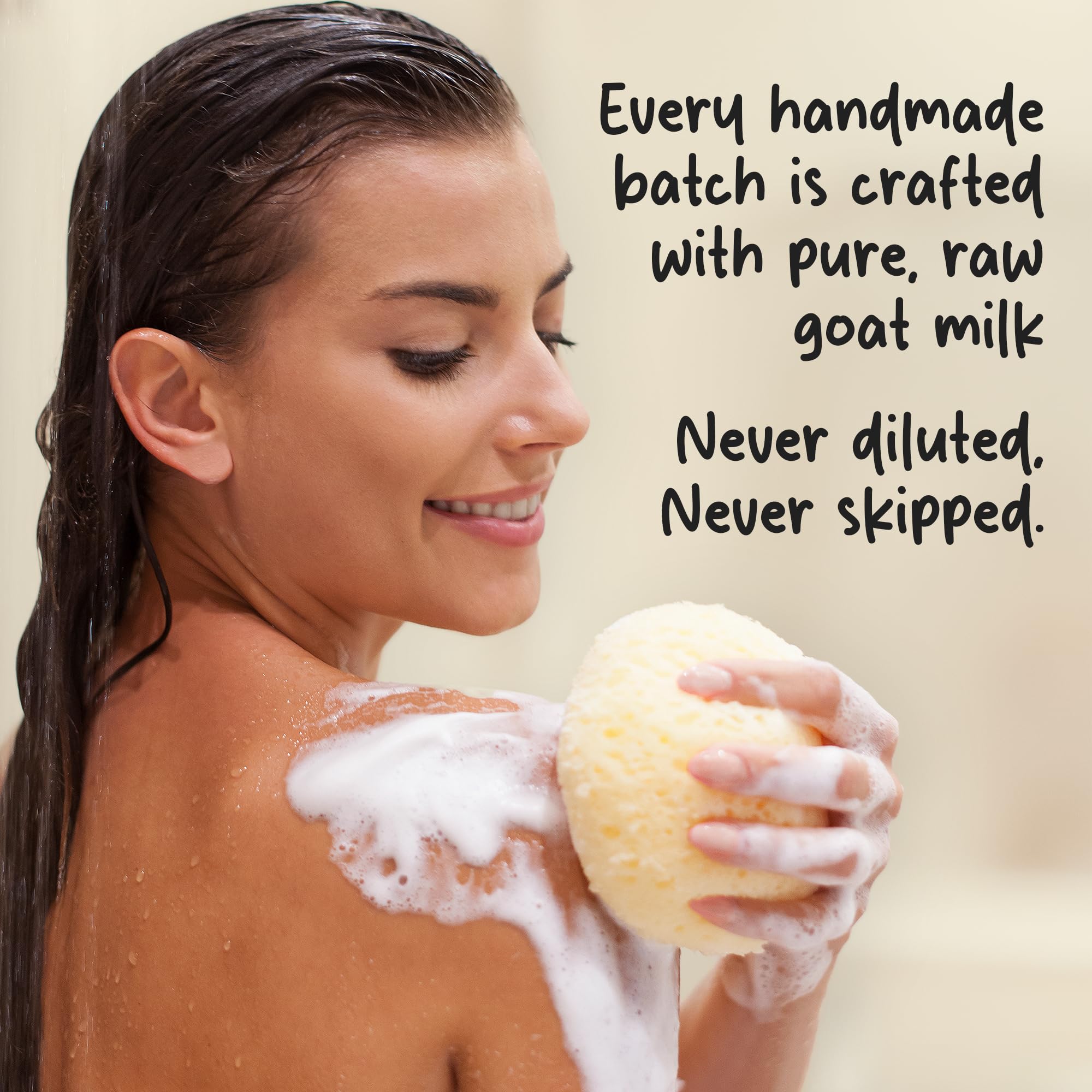 HushHush Farm Lavender Mint Goat Milk Soap Bar – Face & Body, 3-Pack