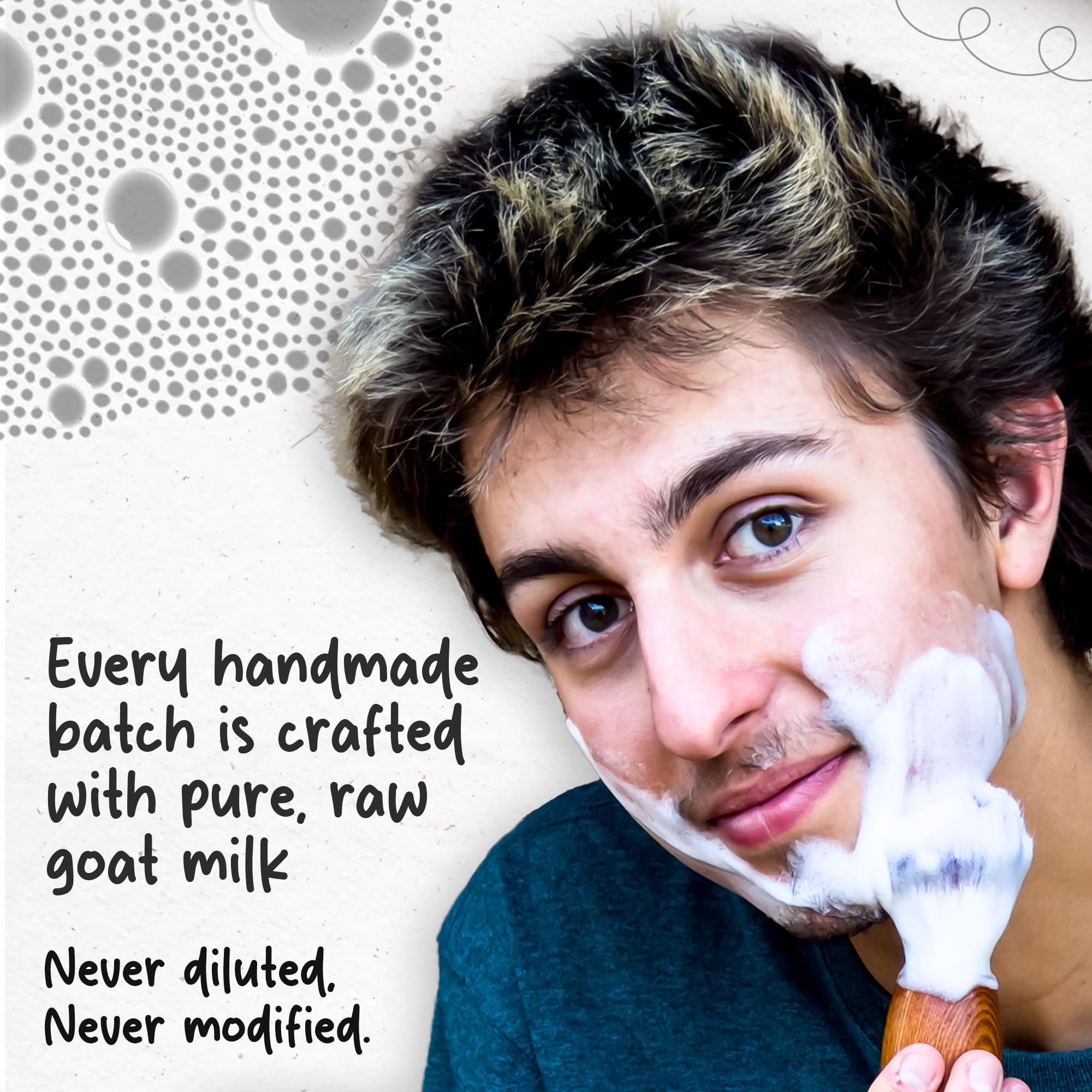 HushHush Farm Shaving Soap for Men – Goat Milk, Olive Oil & Cocoa Butter | 3-Pack (Patchouli, Tea Tree, Lavender Mint)