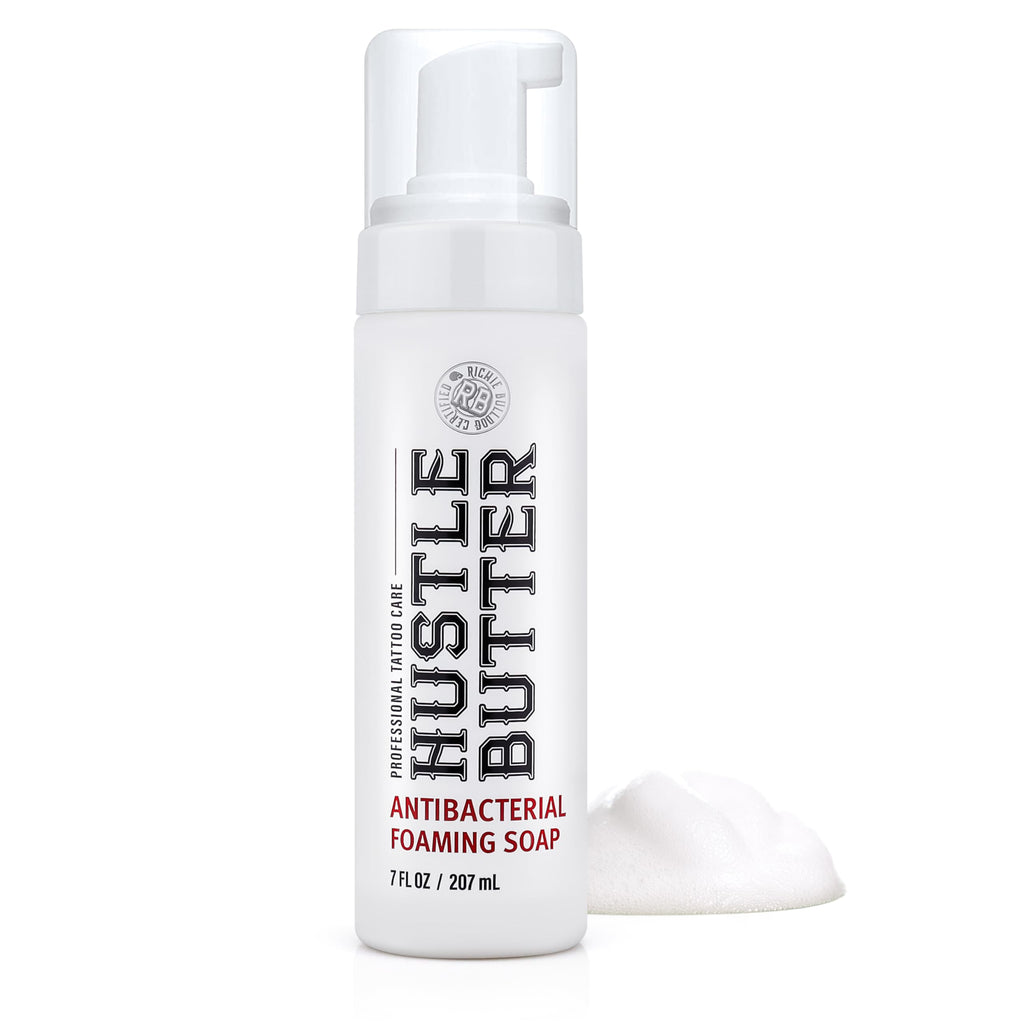 Hustle Bubbles Tattoo Aftercare Soap – Antibacterial Foaming Cleanser for New Tattoos & Piercings | Hustle Butter Deluxe