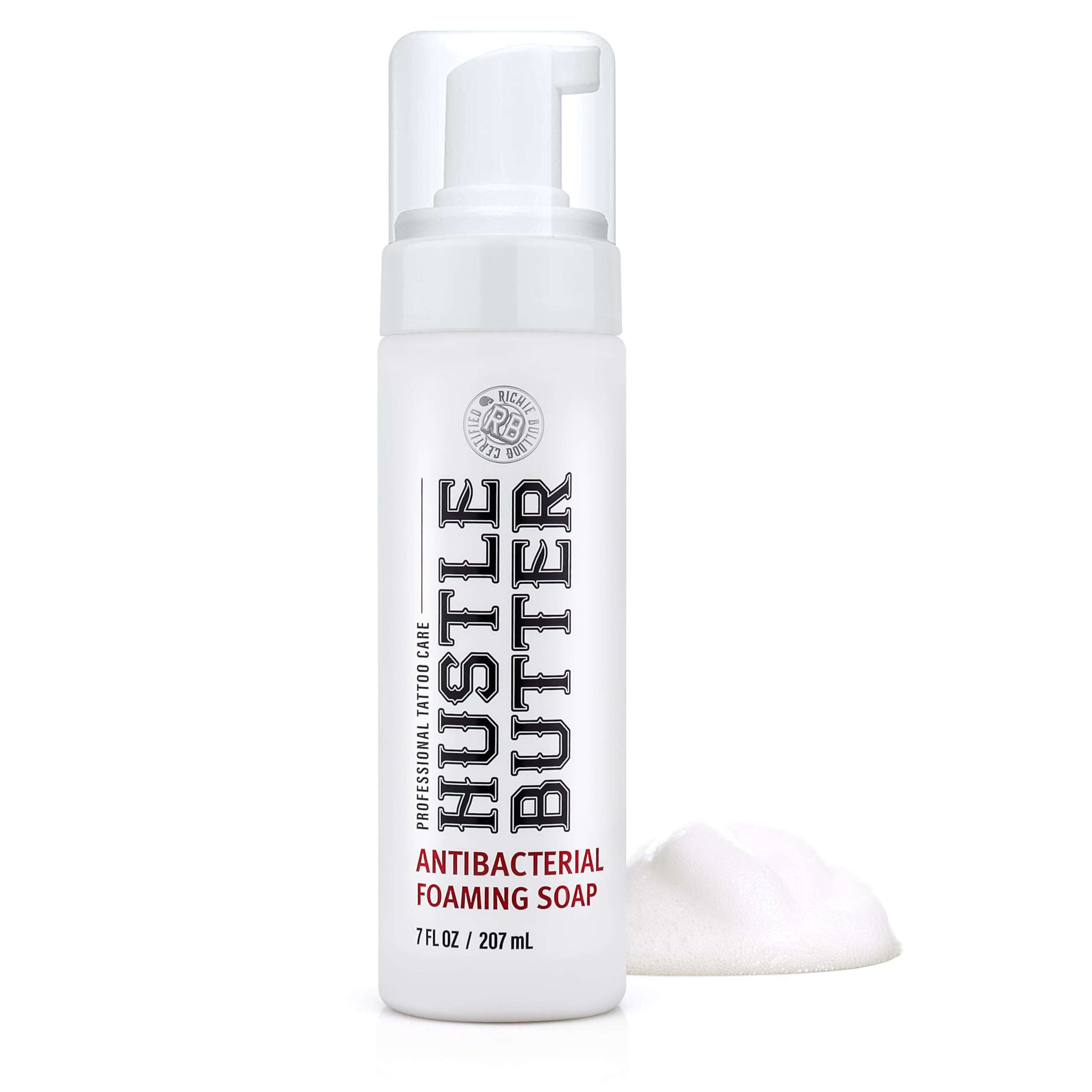 Hustle Bubbles Tattoo Aftercare Soap – Antibacterial Foaming Cleanser for New Tattoos & Piercings | Hustle Butter Deluxe
