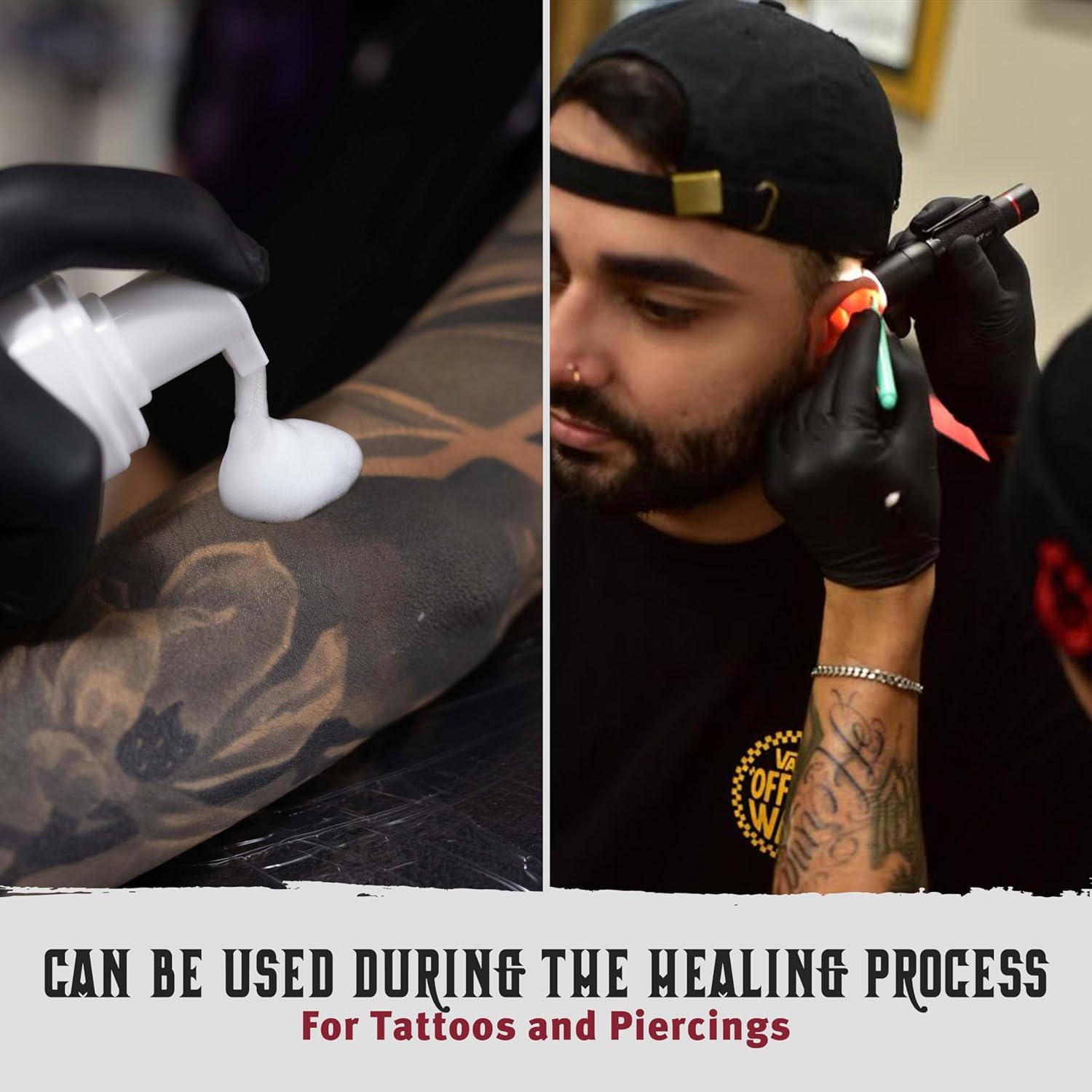 Hustle Butter Deluxe - Hustle Bubbles Tattoo Aftercare | Antibacterial Foaming Soap for New Tattoos & Piercings | TSA Approved | Vegan & Cruelty-Free | 3.4 fl oz