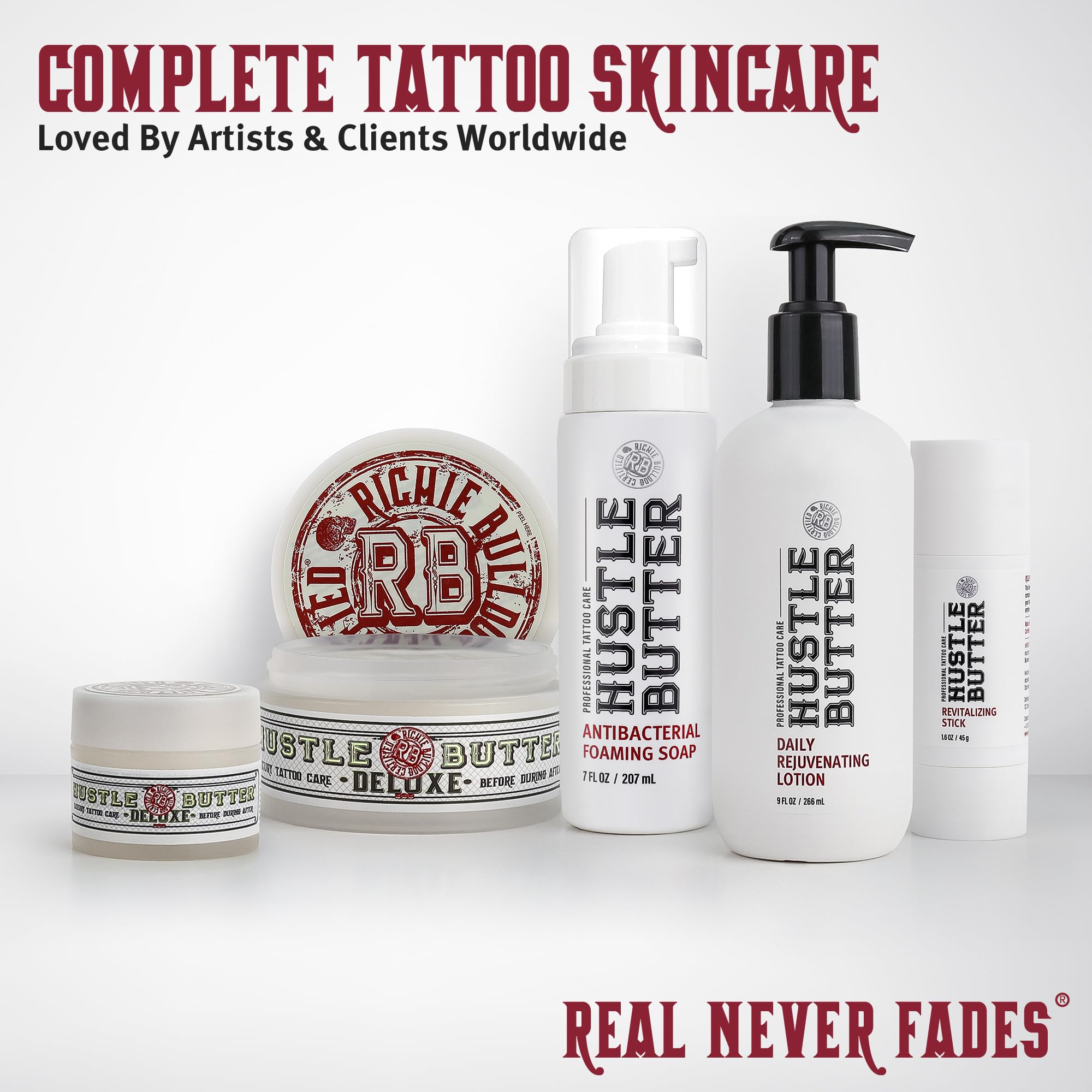 Hustle Bubbles Tattoo Aftercare Soap – Antibacterial Foaming Cleanser for New Tattoos & Piercings | Hustle Butter Deluxe