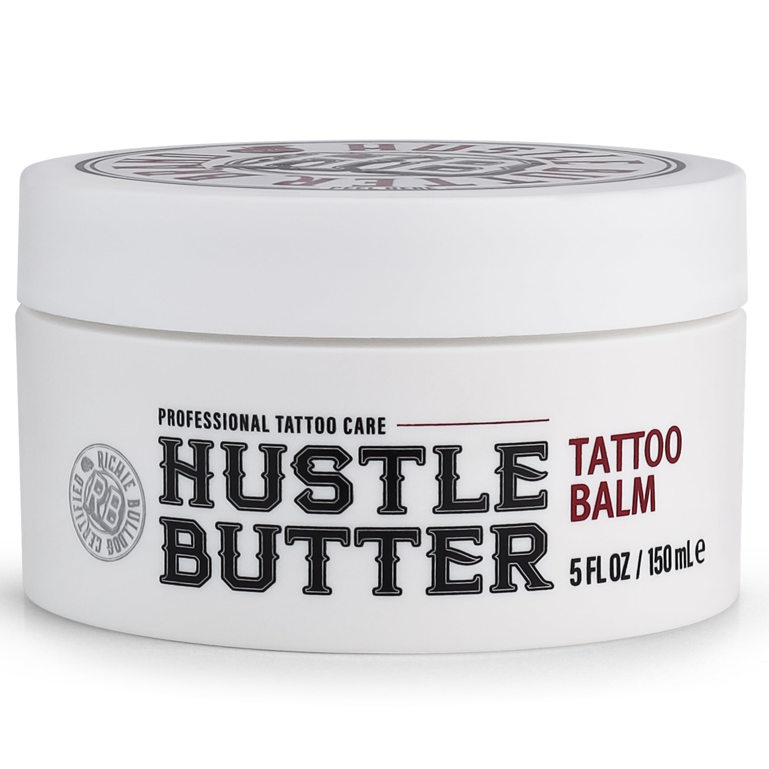 Hustle Butter Deluxe Tattoo Aftercare Balm 5oz – Vegan, Petroleum-Free, Supports Healing for New & Old Tattoos