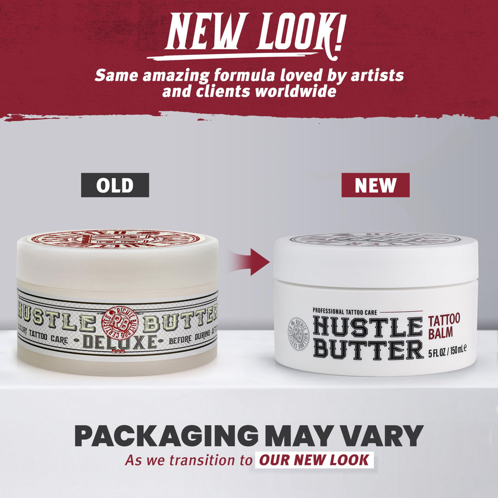Hustle Butter Deluxe Tattoo Aftercare Balm 5oz – Vegan, Petroleum-Free, Supports Healing for New & Old Tattoos