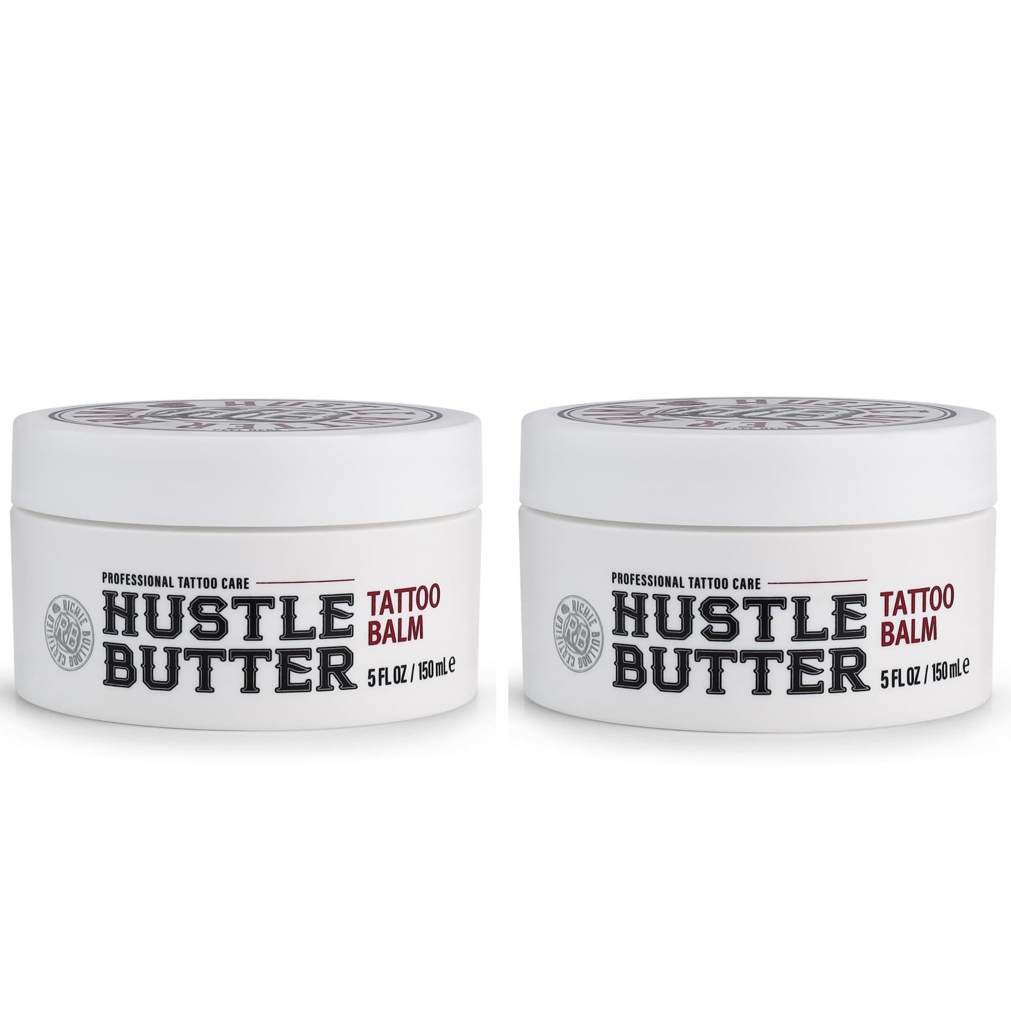Hustle Butter Deluxe Tattoo Balm – Vegan, Petroleum-Free, 5 oz (2 Pack) – Before, During & After Care