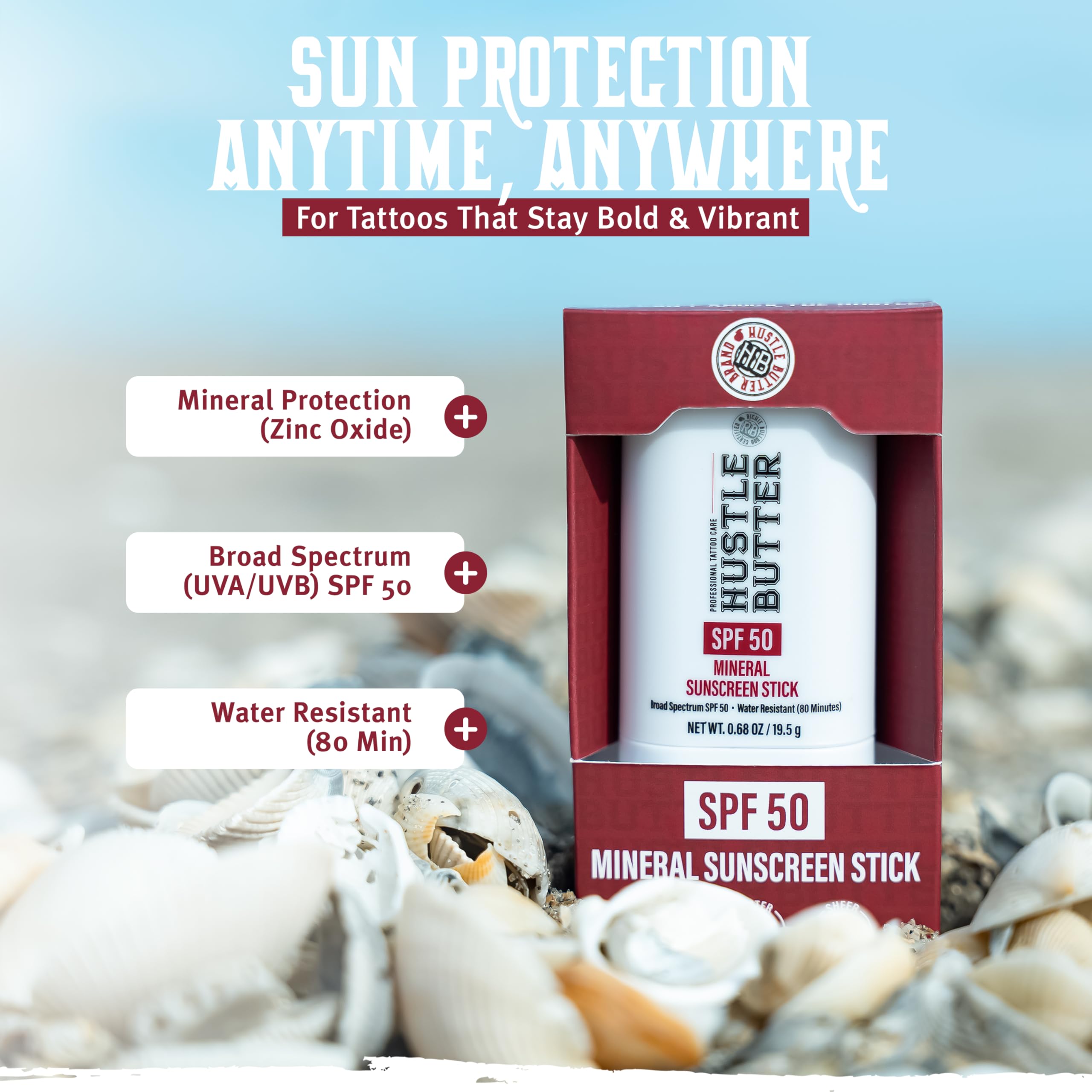 Hustle Butter Deluxe Tattoo SPF 50 Aftercare Stick