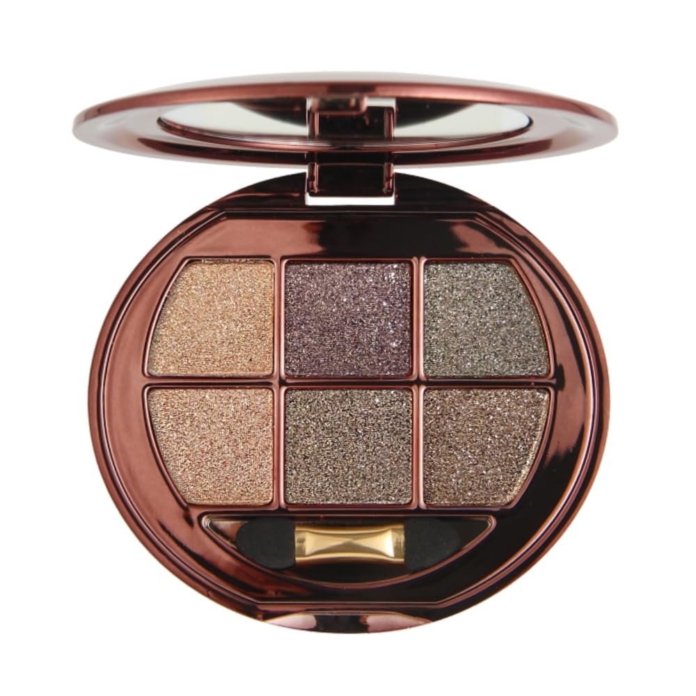 Hxssll 6-Color Shimmer Eyeshadow Palette – High Pigment Metallic Glow for Smoky, Glam & Evening Looks