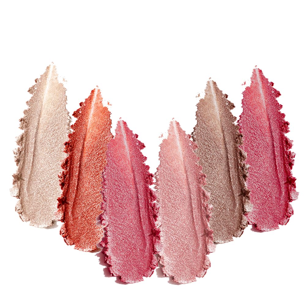 Hxssll Shimmer Glitter Mini Eyeshadow Palette – 6 Warm Tones, High Pigment & Waterproof