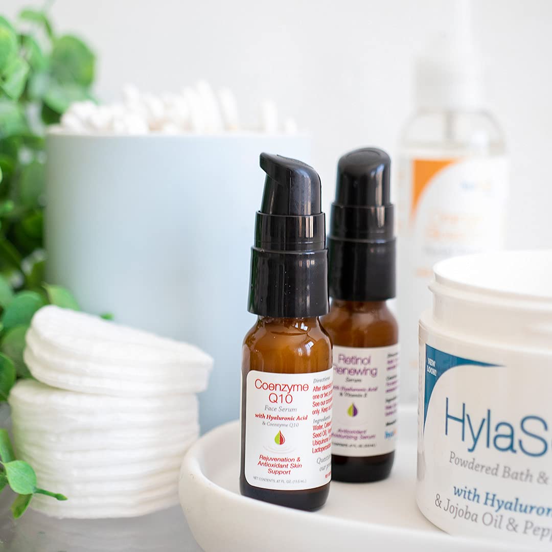 Hyalogic Episilk CoQ10 Serum with Hyaluronic Acid for Dry Skin – Firming Antioxidant Facial Serum (0.47 oz)