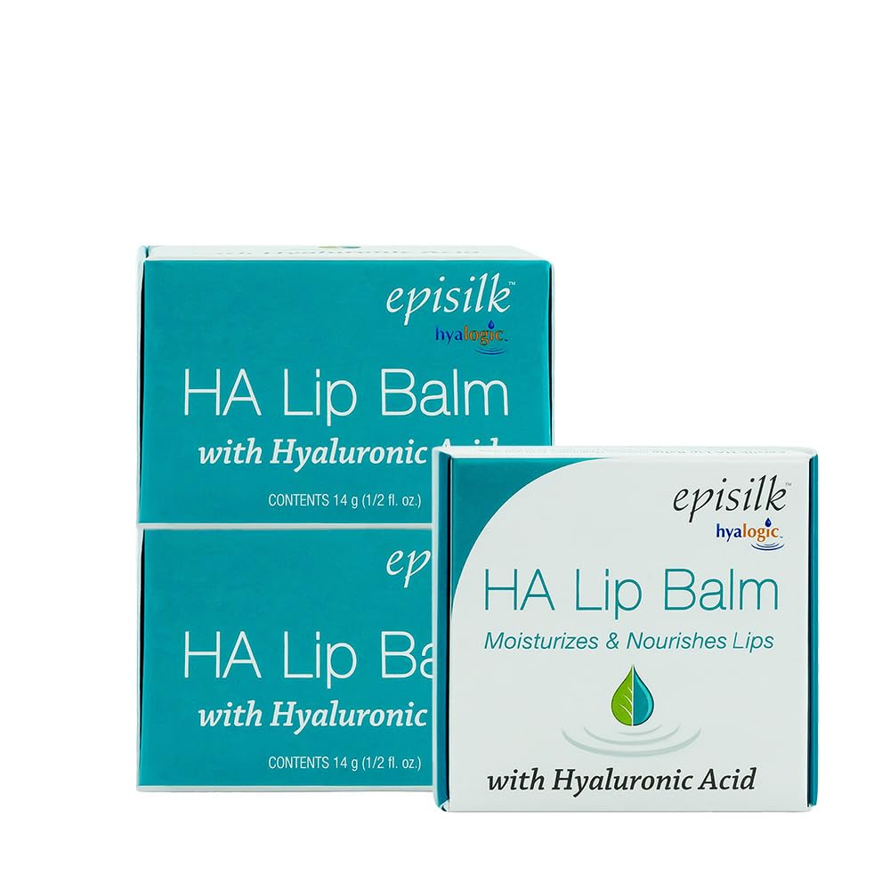 Hyalogic HA Lip Balm – Hydrating Hyaluronic Acid Lip Care (Vegan, Fragrance-Free) – 3 Sticks