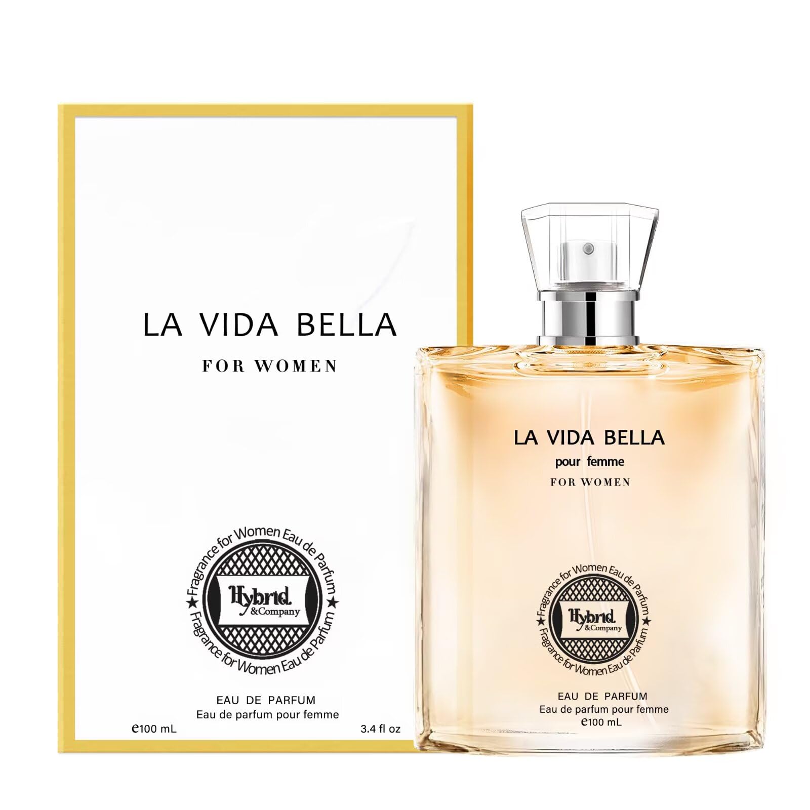 Hybrid & Company La Vida Bella Eau de Parfum for Women – Elegant Scent, 3.4 fl oz
