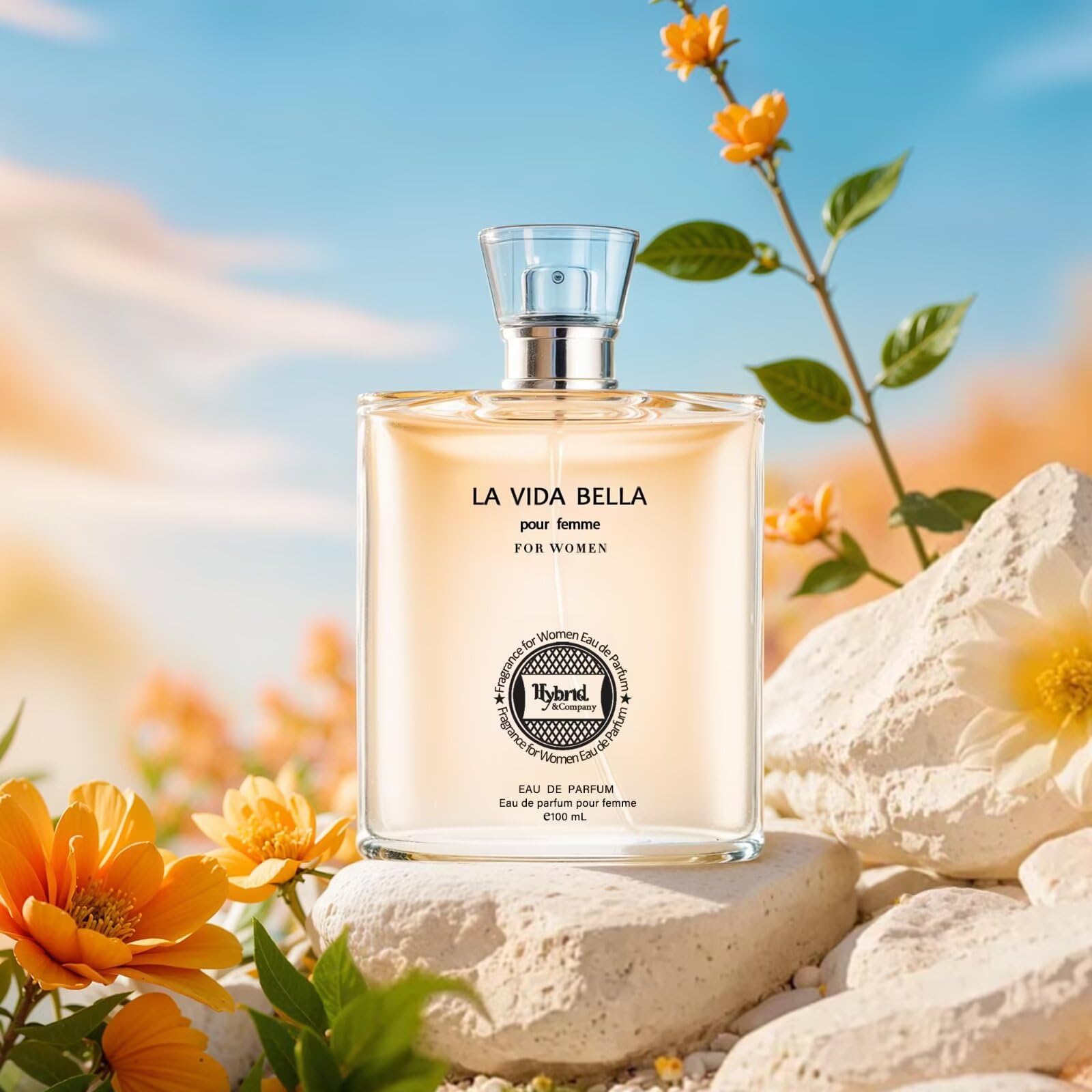 Hybrid & Company La Vida Bella Eau de Parfum for Women – Elegant Scent, 3.4 fl oz