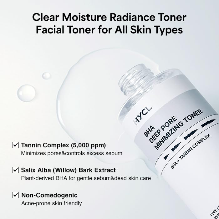 HYCL BHA Blackhead Power Toner — Daily Exfoliating Toner for Oily, Acne-Prone Skin