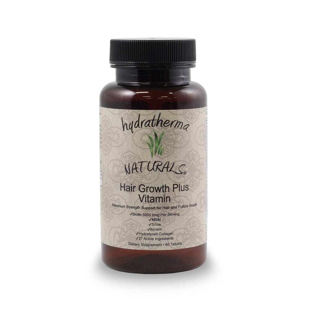 Hydratherma Naturals Hair Growth Plus with 5000mcg Biotin – 27 Ingredients, 60 Tablets