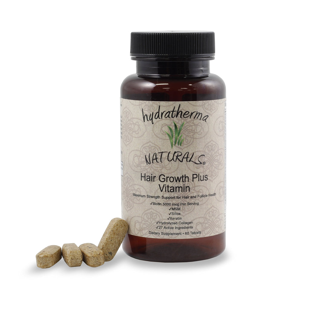 Hydratherma Naturals Hair Growth Plus with 5000mcg Biotin – 27 Ingredients, 60 Tablets