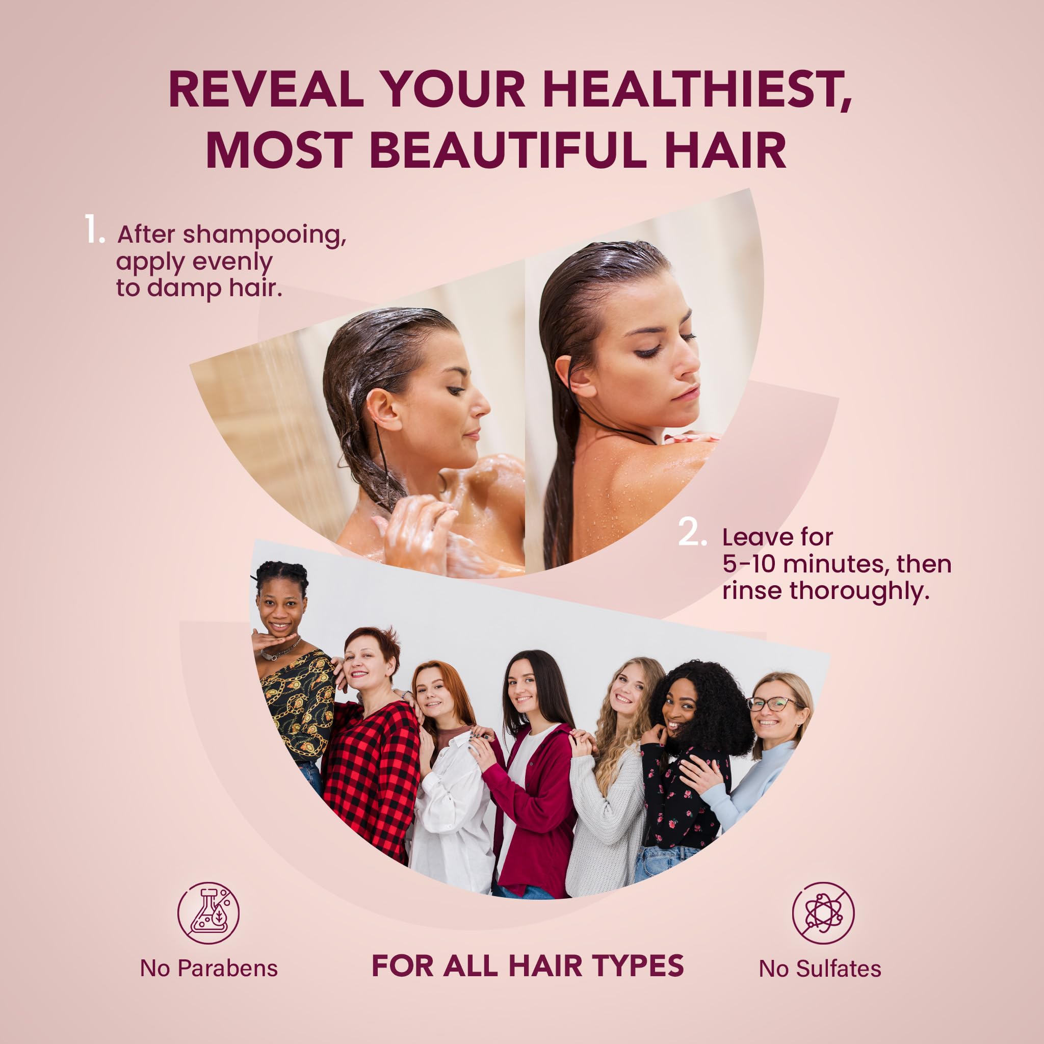Hydrim Botanical Hydrating Hair Mask – Deep Conditioner with Argan & 10 Oils (8.45 oz)
