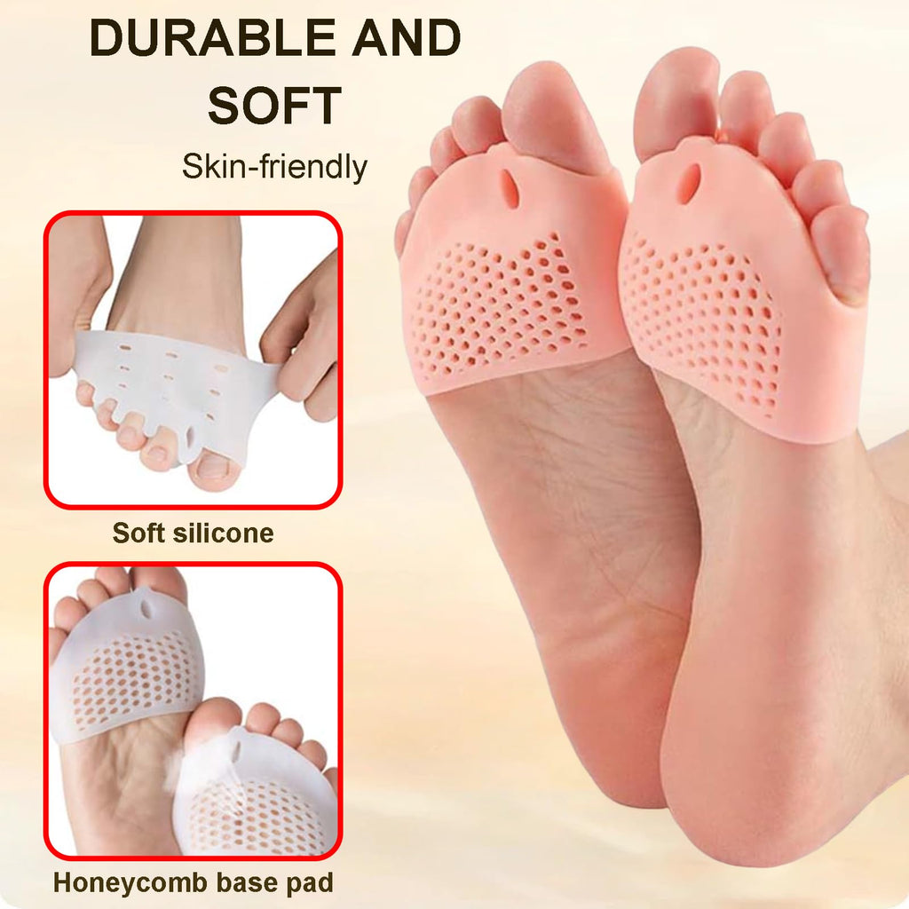 Hyggear Toe Bunion Corrector for Women — Nighttime Silicone Toe Separators, Breathable & Soft (4 Sets)