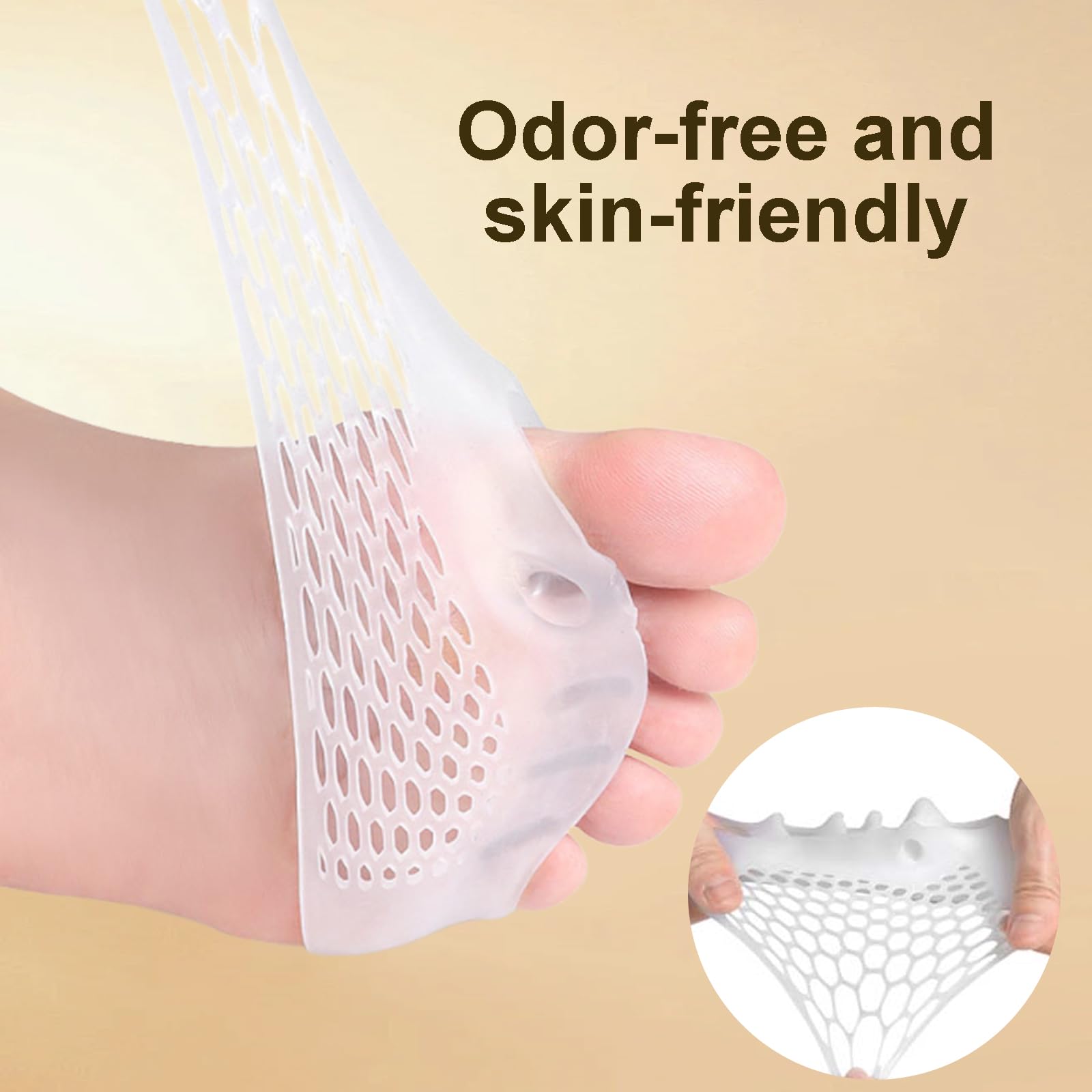 Hyggear Toe Bunion Corrector for Women — Nighttime Silicone Toe Separators, Breathable & Soft (4 Sets)