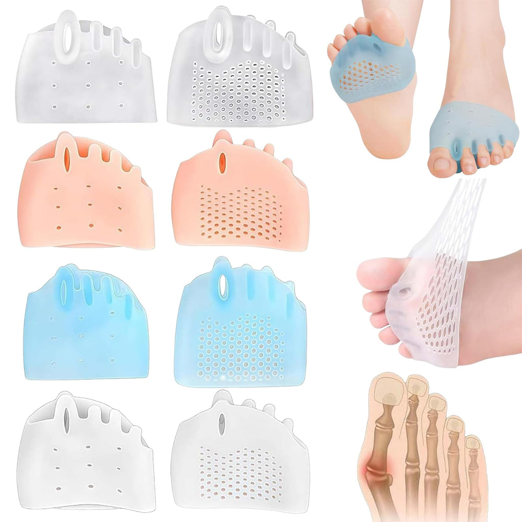 Hyggear Toe Bunion Corrector for Women — Nighttime Silicone Toe Separators, Breathable & Soft (4 Sets)