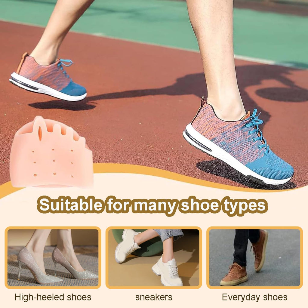 Hyggear Toe Bunion Corrector for Women — Nighttime Silicone Toe Separators, Breathable & Soft (4 Sets)