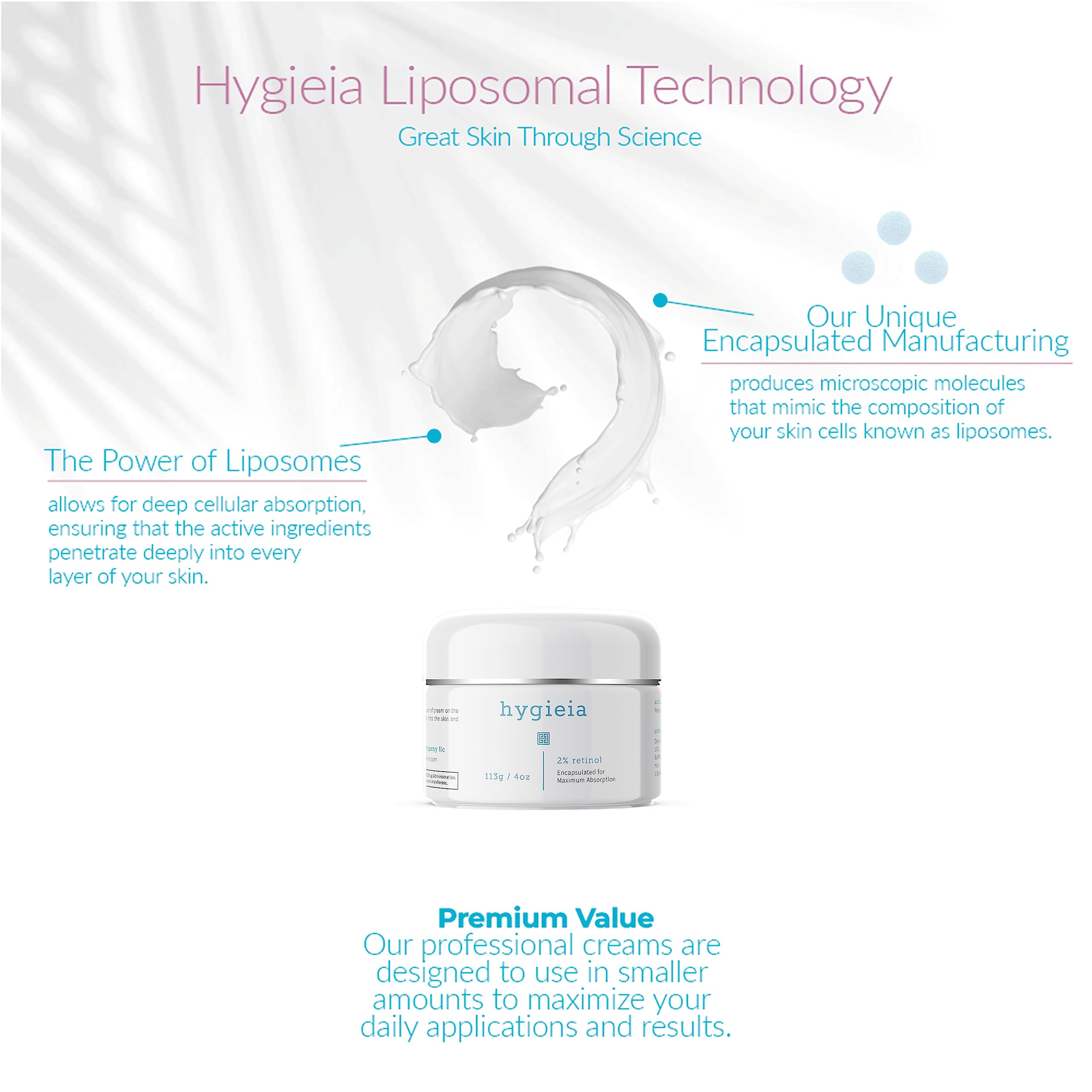Hygieia + Encapsulated 2% Retinol Cream – Liposomal Anti-Wrinkle for Face, Neck & Body