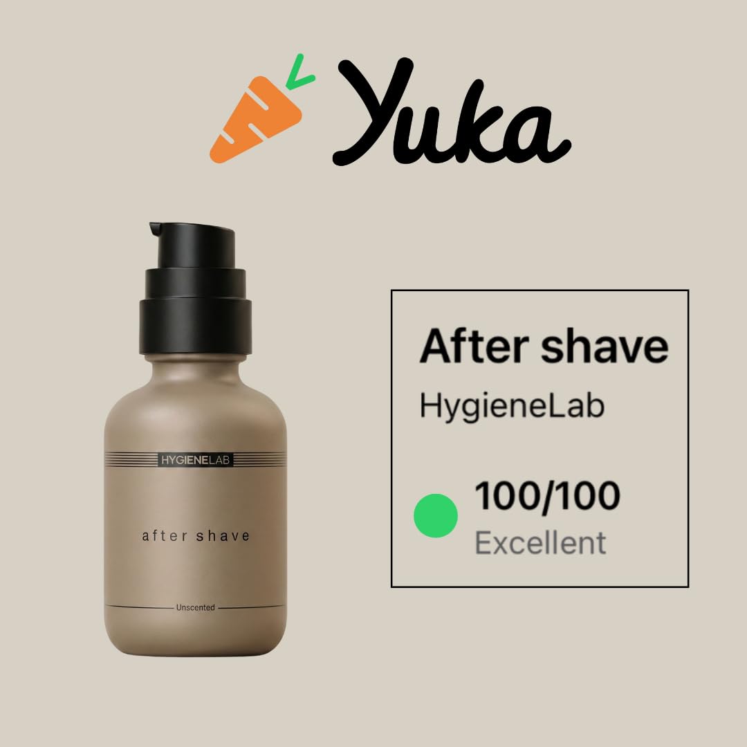 HygieneLab After Shave – Unscented, 100/100 Yuka, Non-Toxic Aloe Vera & Vitamin E
