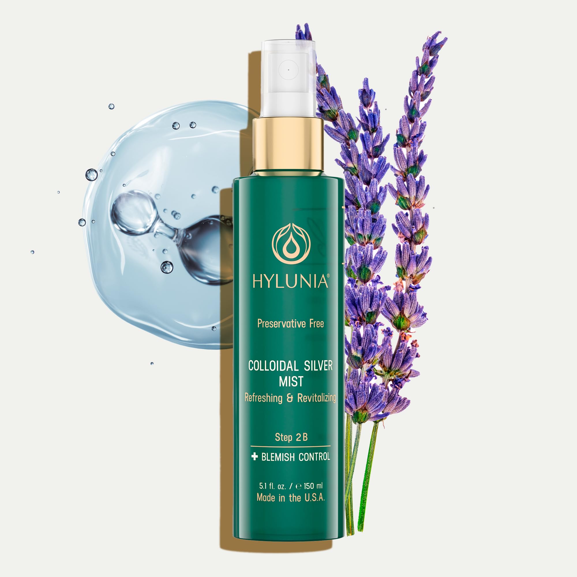 Hylunia Colloidal Silver Mist Toner 5.1 fl oz – Hydrating Acne-Prone Skin Toner with Lavender