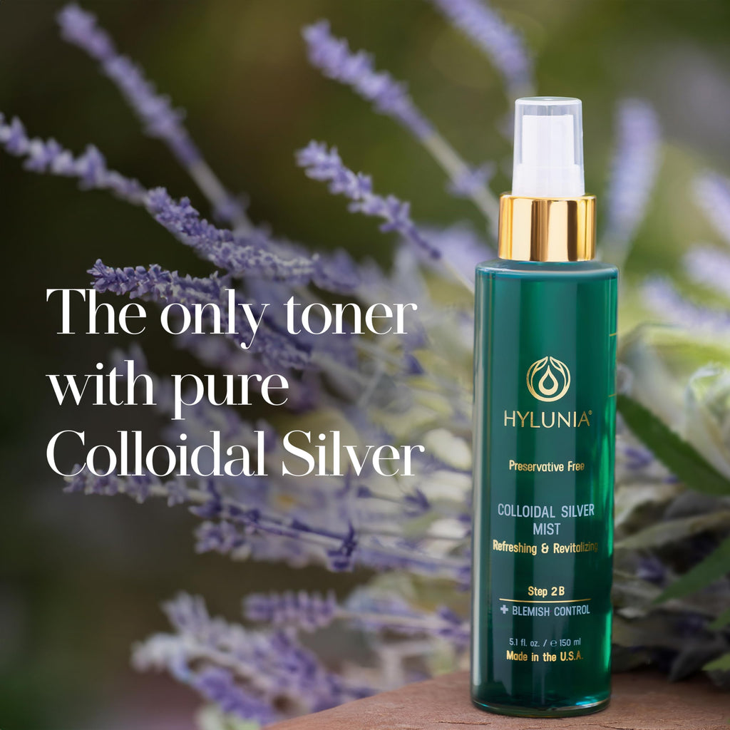 Hylunia Colloidal Silver Mist Toner 5.1 fl oz – Hydrating Acne-Prone Skin Toner with Lavender