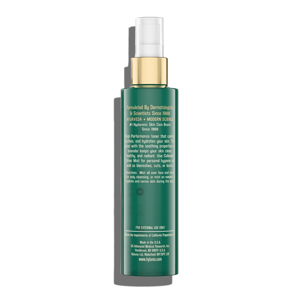 Hylunia Colloidal Silver Mist Toner 5.1 fl oz – Hydrating Acne-Prone Skin Toner with Lavender