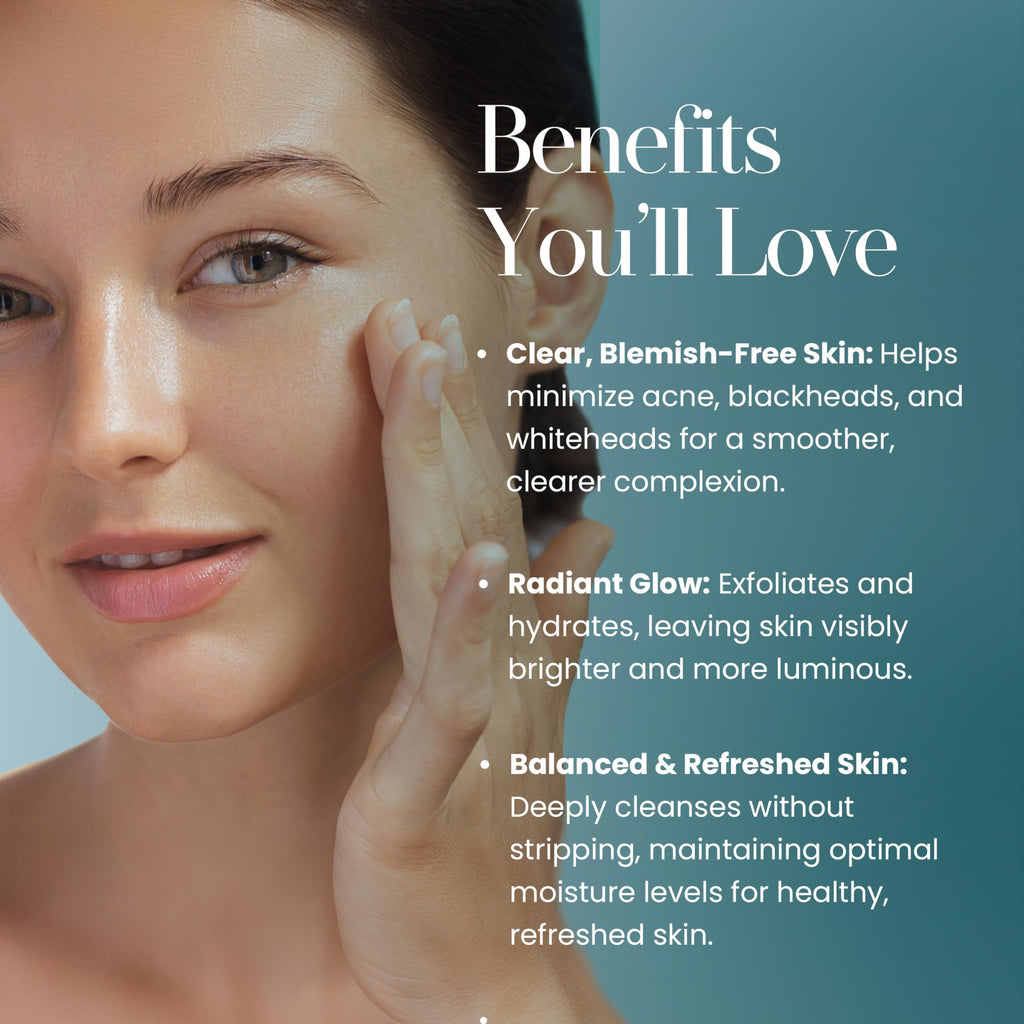 Hylunia Salicylic Facial Cleansing Gel – Deep Pore Cleanser for Oily & Acne-Prone Skin | Hydrates & Brightens