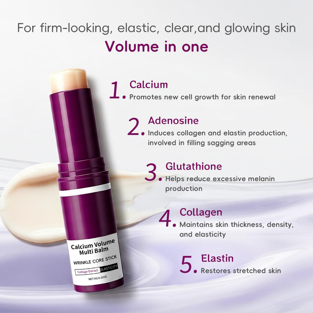 Hypoaled Cementerre Calcium Multi Balm Stick – Korean Calcium Volume Moisturizing, Anti-Aging, Rose Red (2pcs)