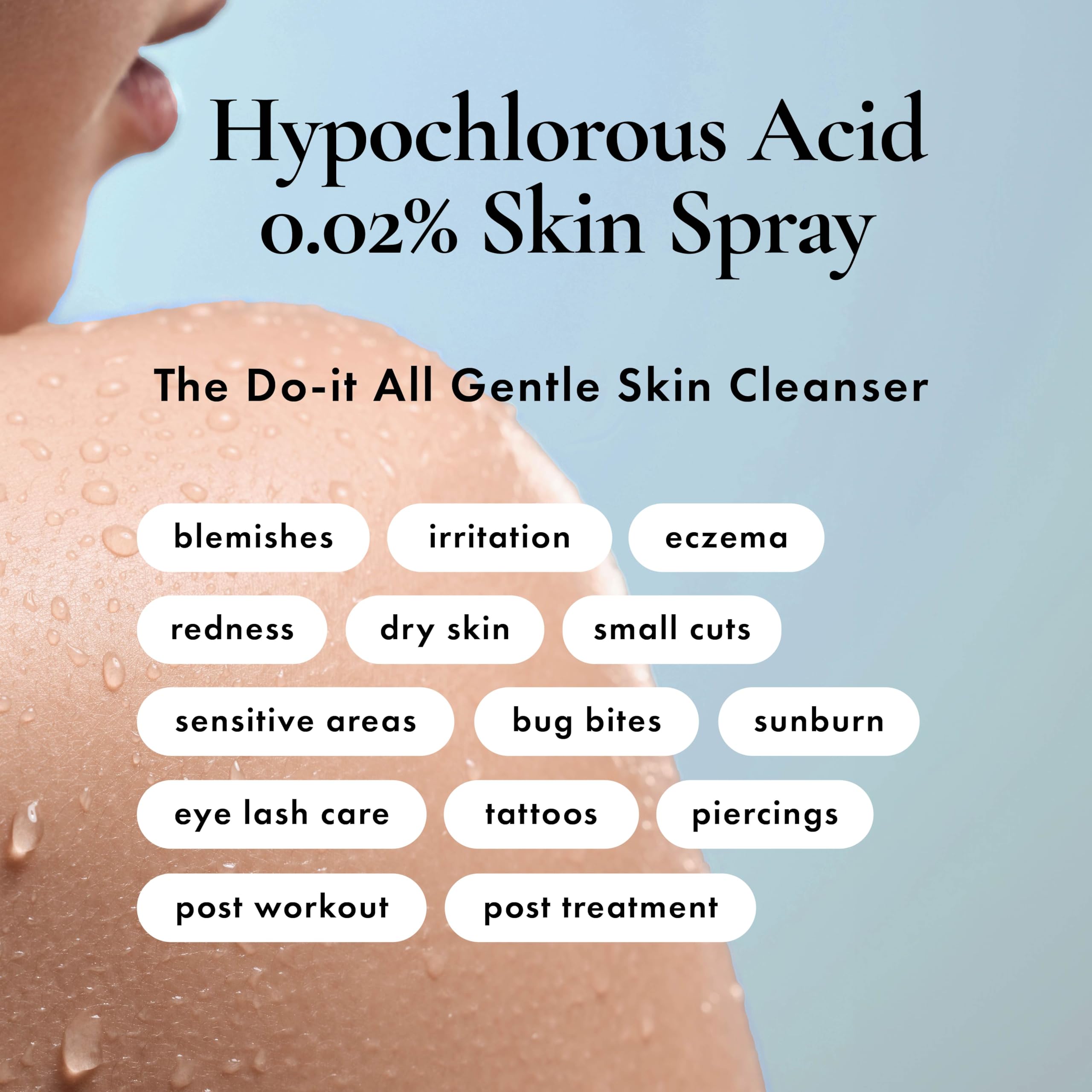 HypoClear Hypochlorous Acid Facial Spray – Gentle HOCl Toner & Cleanser for Face, Skin & Eyes (8 oz)