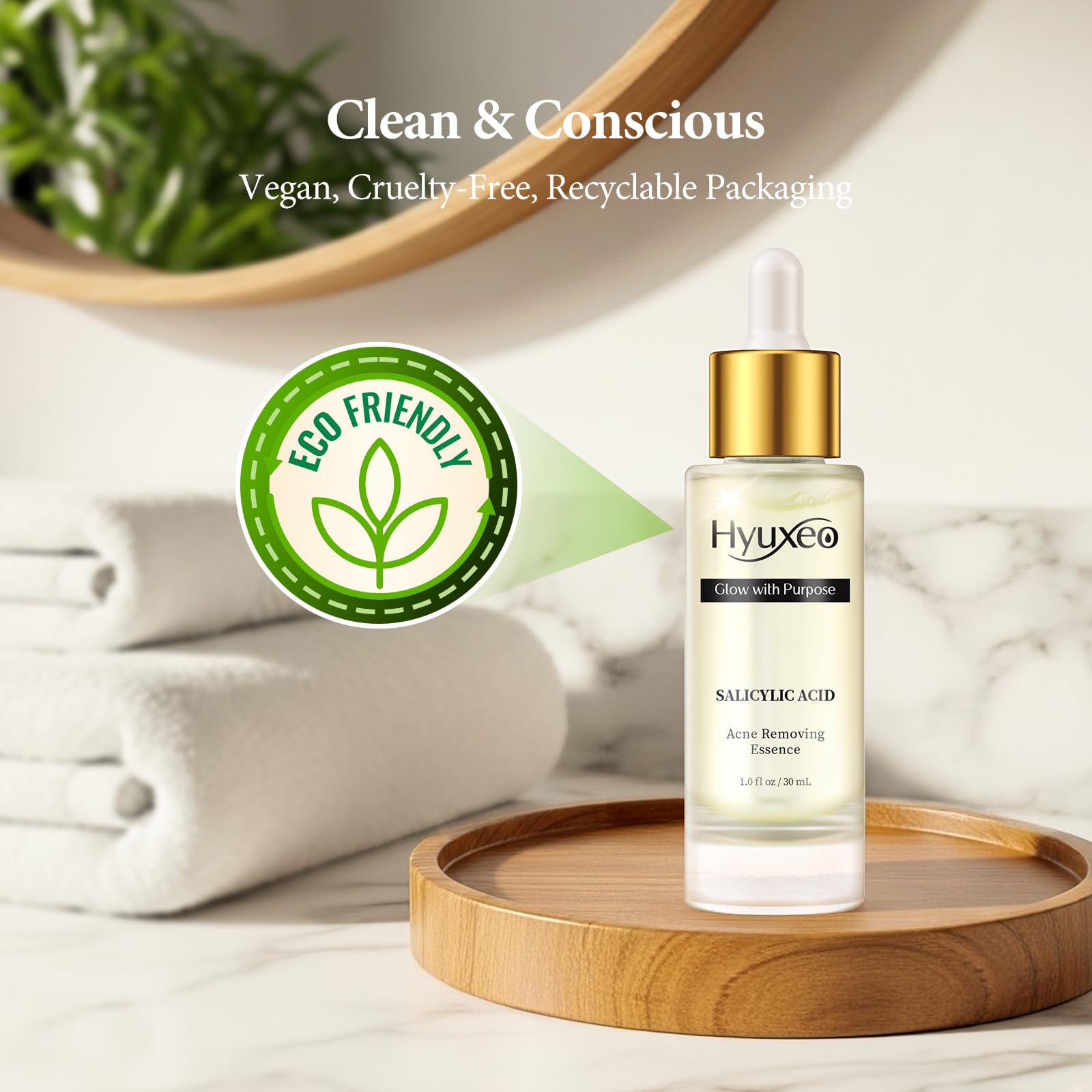 Hyuxeo Salicylic Acid Serum – Acne & Pore Minimizing | Glycolic + Witch Hazel