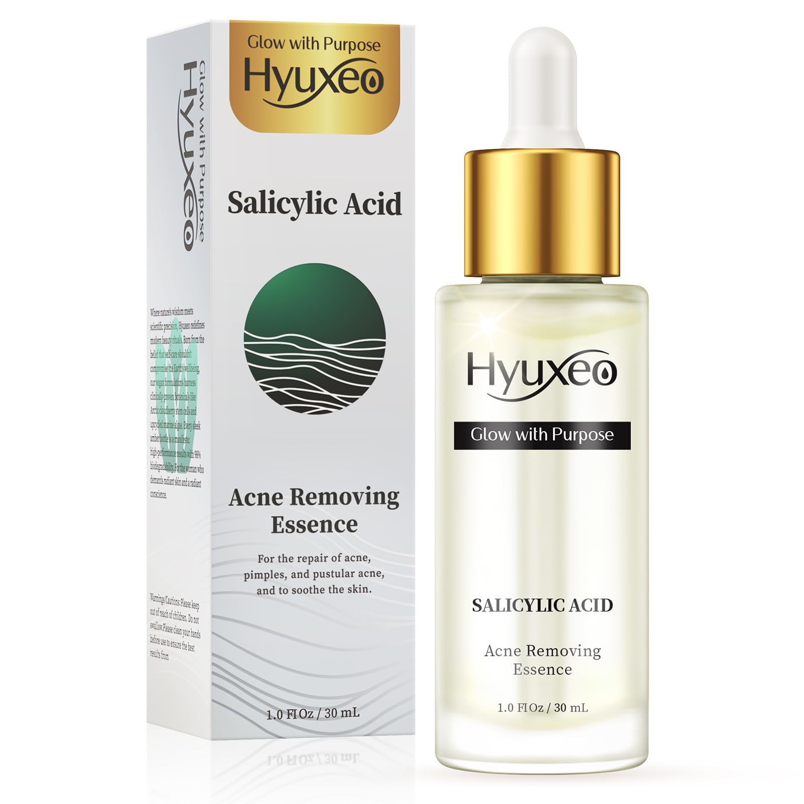Hyuxeo Salicylic Acid Serum – Acne & Pore Minimizing | Glycolic + Witch Hazel