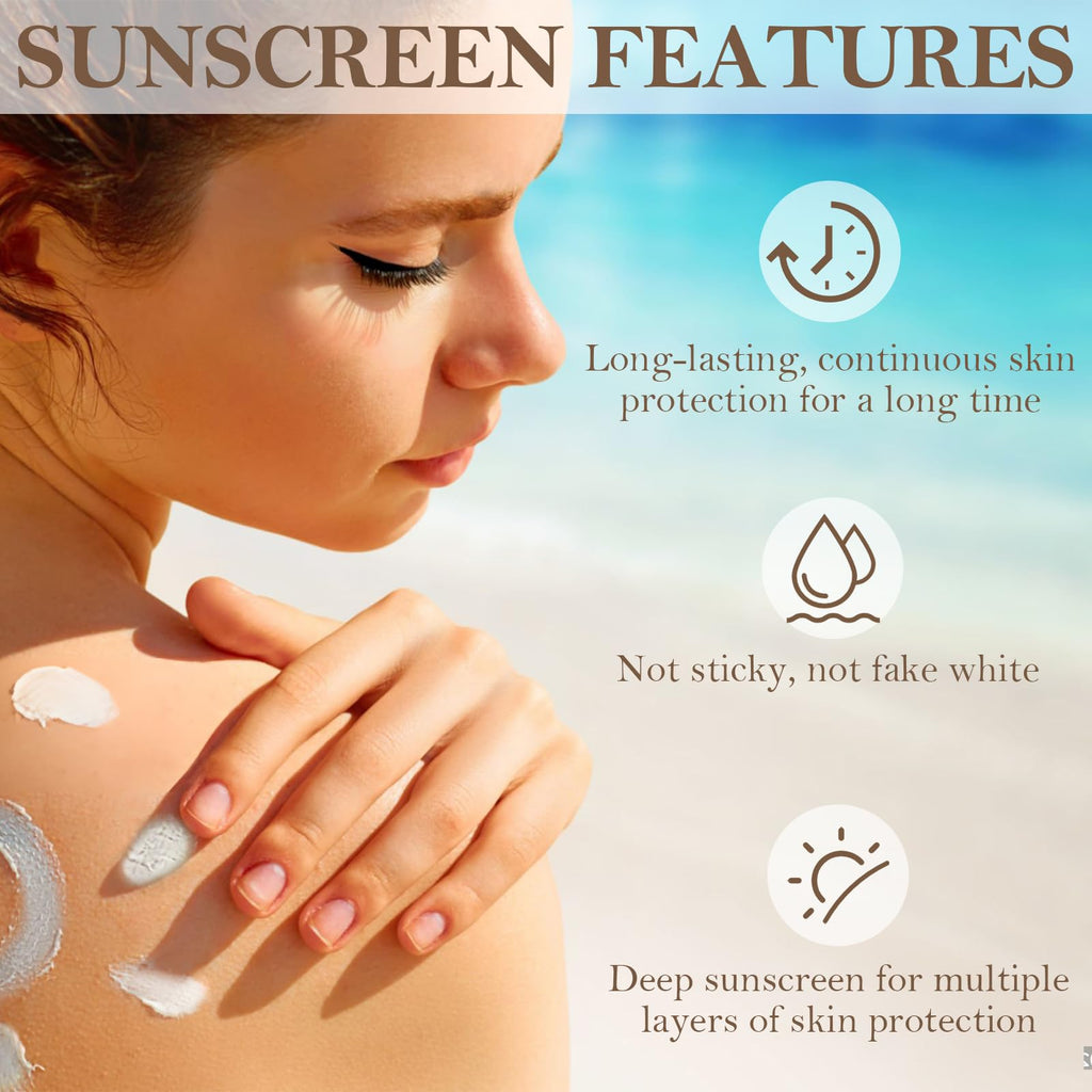HZENPPOR Beef Tallow Sunscreen – Reef-Safe, Non-Greasy Face & Body Sunblock – 3 Pack