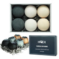 HZEX Charcoal Bath Bombs Gift Set – 6-Piece Natural Spa Fizzies with Essential Oils – Handmade Vegan Bath Bombs