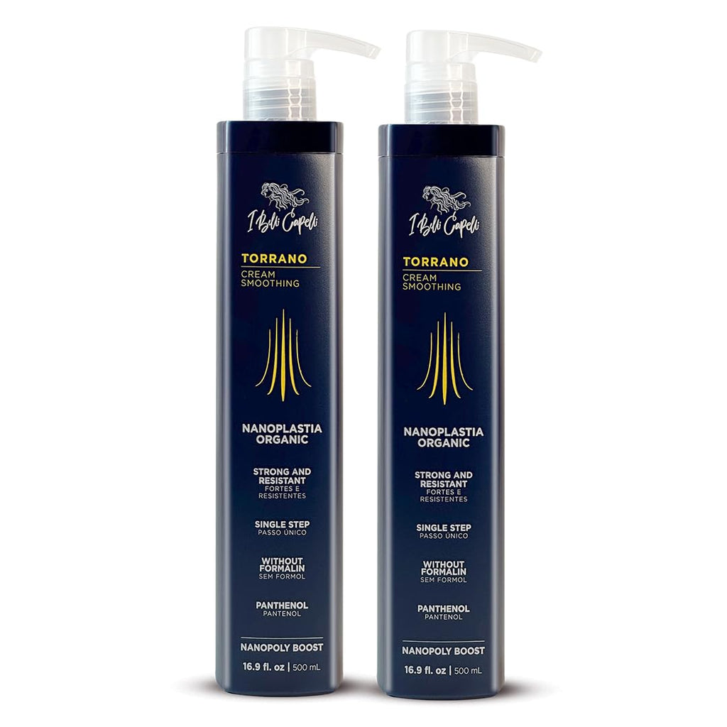 I Belli Capelli Torrano Cream Keratin Hair Treatment — 1-Step Nanoplastia, Formaldehyde-Free, 2 x 500ml
