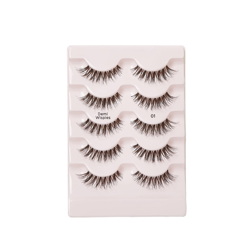 i•ENVY Demi Wispies Lashes – 30 Pairs (6 Pack), 100% Human Hair, Lightweight & Reusable