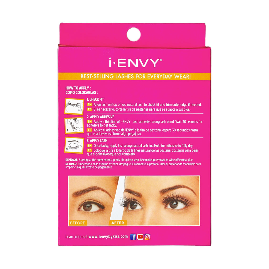 i•ENVY Demi Wispies Lashes – 30 Pairs (6 Pack), 100% Human Hair, Lightweight & Reusable