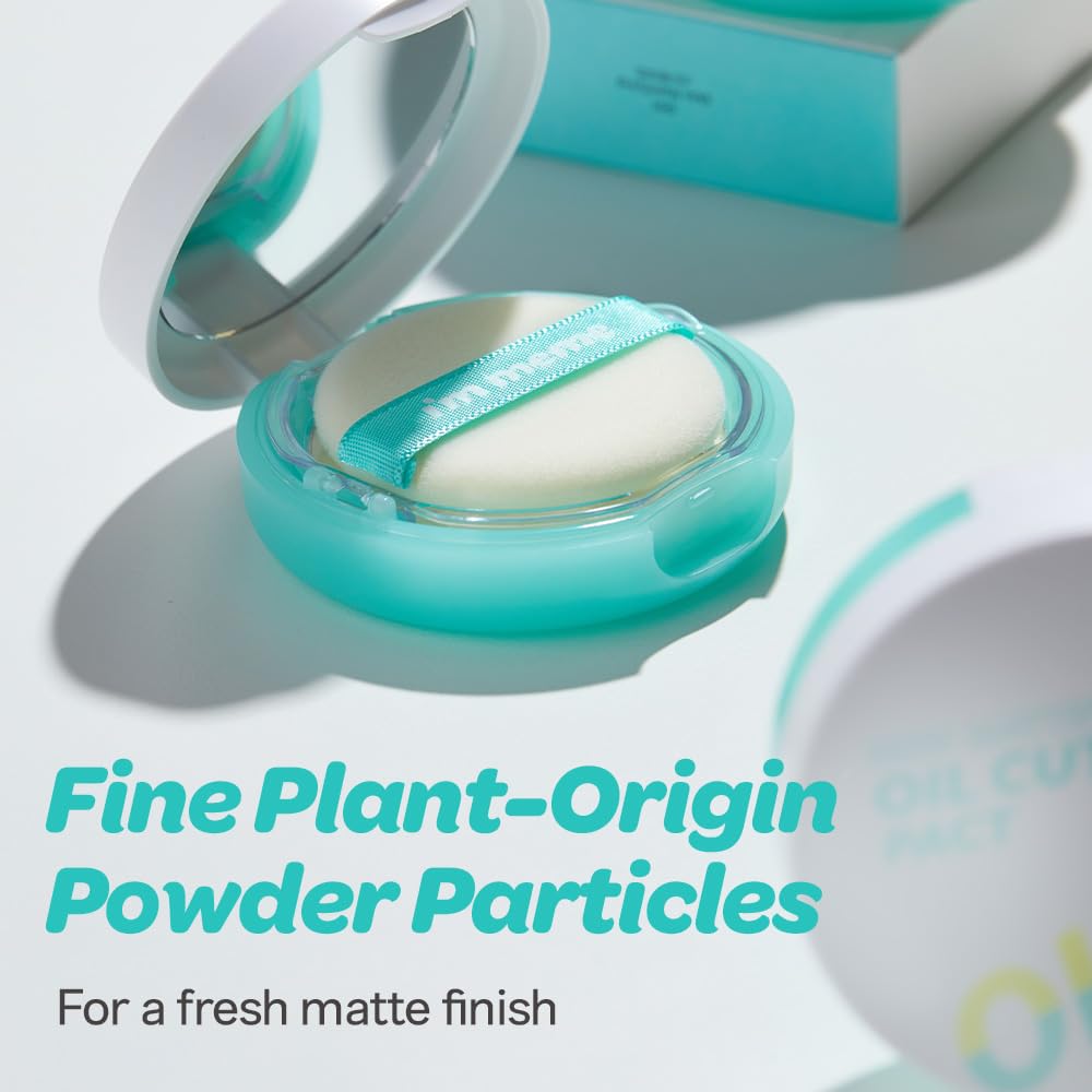 I'M MEME Compact - Oil Cut Pact | Sebum-Absorbing Korean Setting Powder for Blurring, Translucent Finishing Powder (0.35 oz)