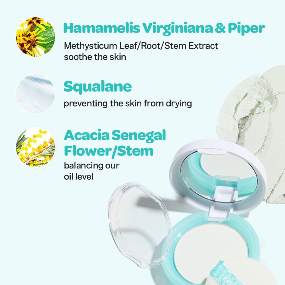 I'M MEME Compact - Oil Cut Pact | Sebum-Absorbing Korean Setting Powder for Blurring, Translucent Finishing Powder (0.35 oz)