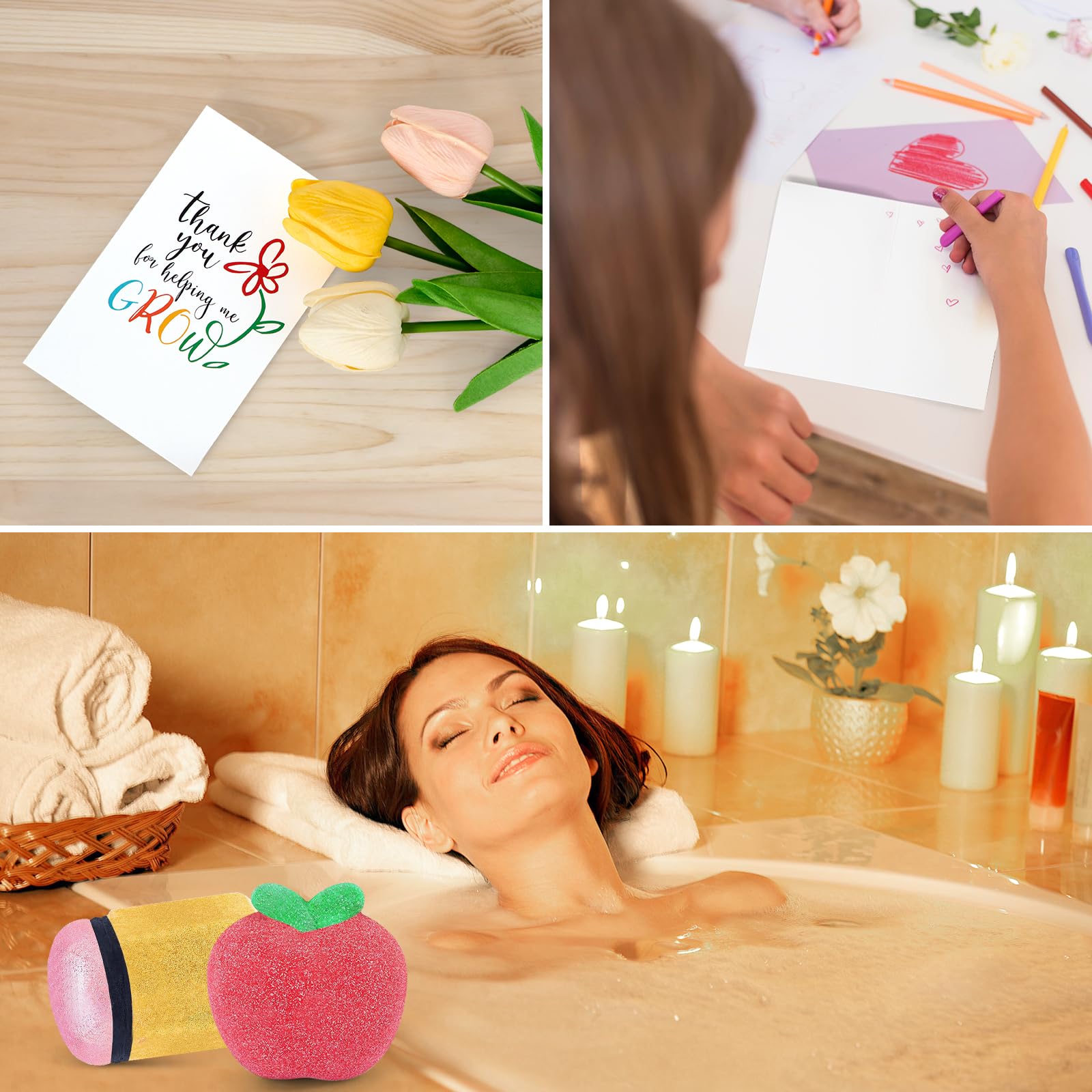 iAOVUEBY Teacher Appreciation Gifts – Spa Bath Bombs & Gift Box