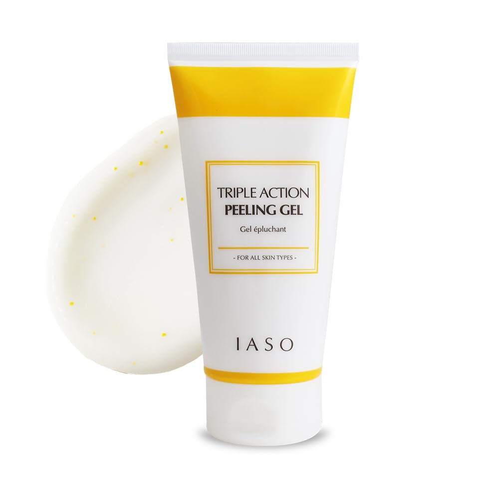 IASO Triple Action White Peeling Gel | Gentle Exfoliation & Pore Purification (5.07 oz)