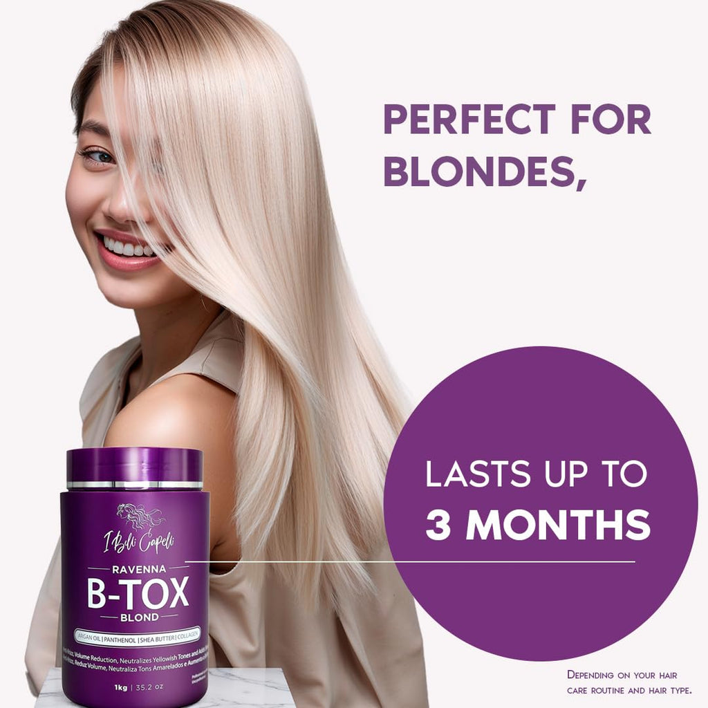 I Belli Capelli Ravenna Blond B-tox Hair Treatment Kit – 1kg + 300ml Clarifying Shampoo