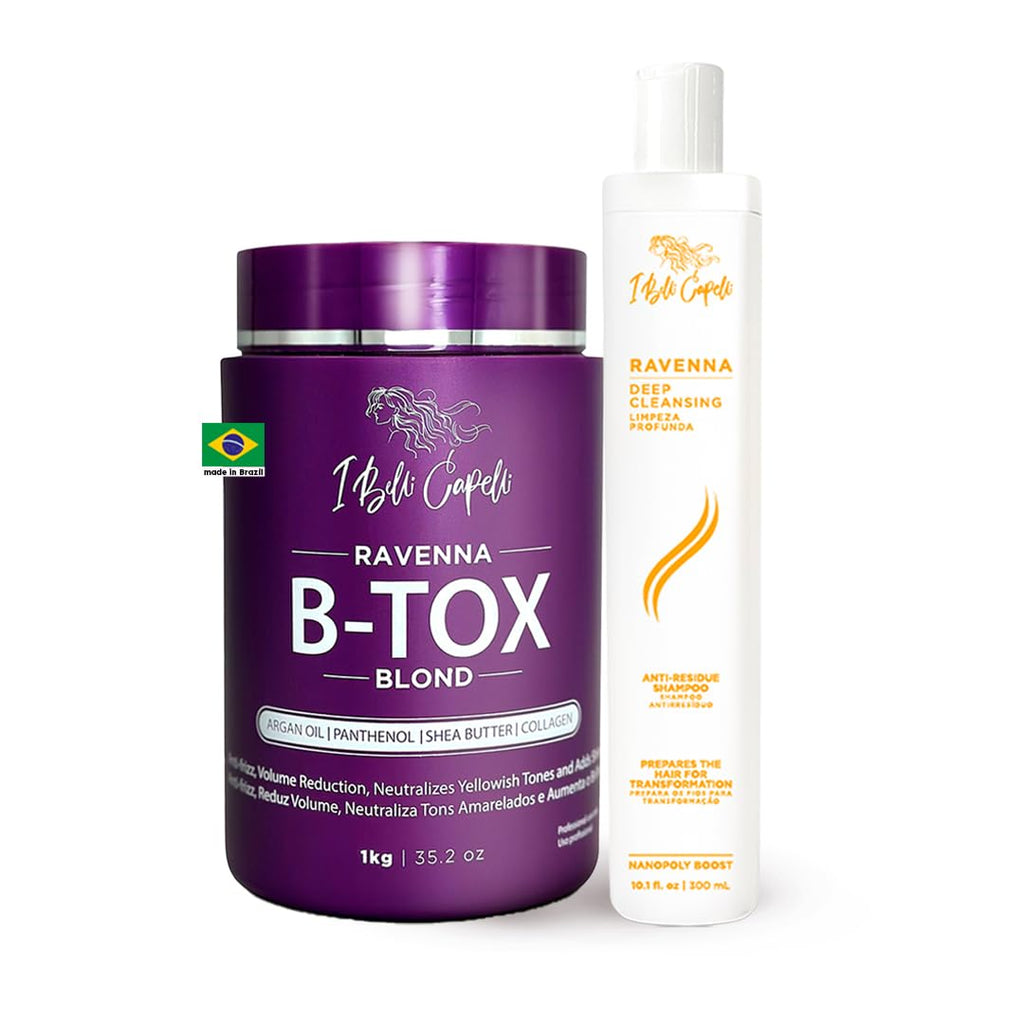 I Belli Capelli Ravenna Blond B-tox Hair Treatment Kit – 1kg + 300ml Clarifying Shampoo