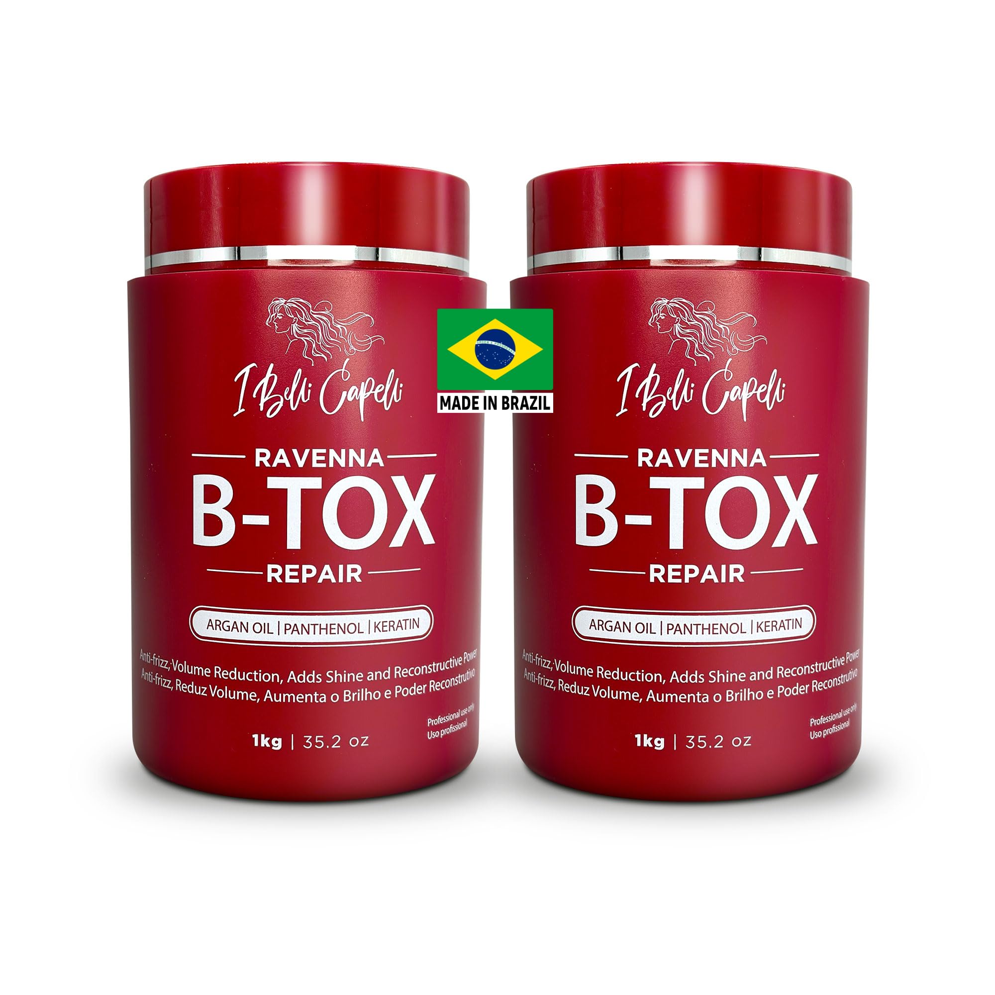 I Belli Capelli Ravenna Repair B-tox – Formaldehyde‑Free Keratin Hair Treatment, Pack of 2