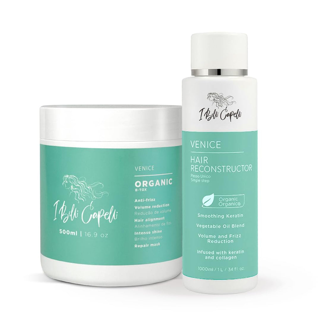 I Belli Capelli Venice Keratin Hair Treatment Set – 2 Pack, 1-Step, Formaldehyde-Free