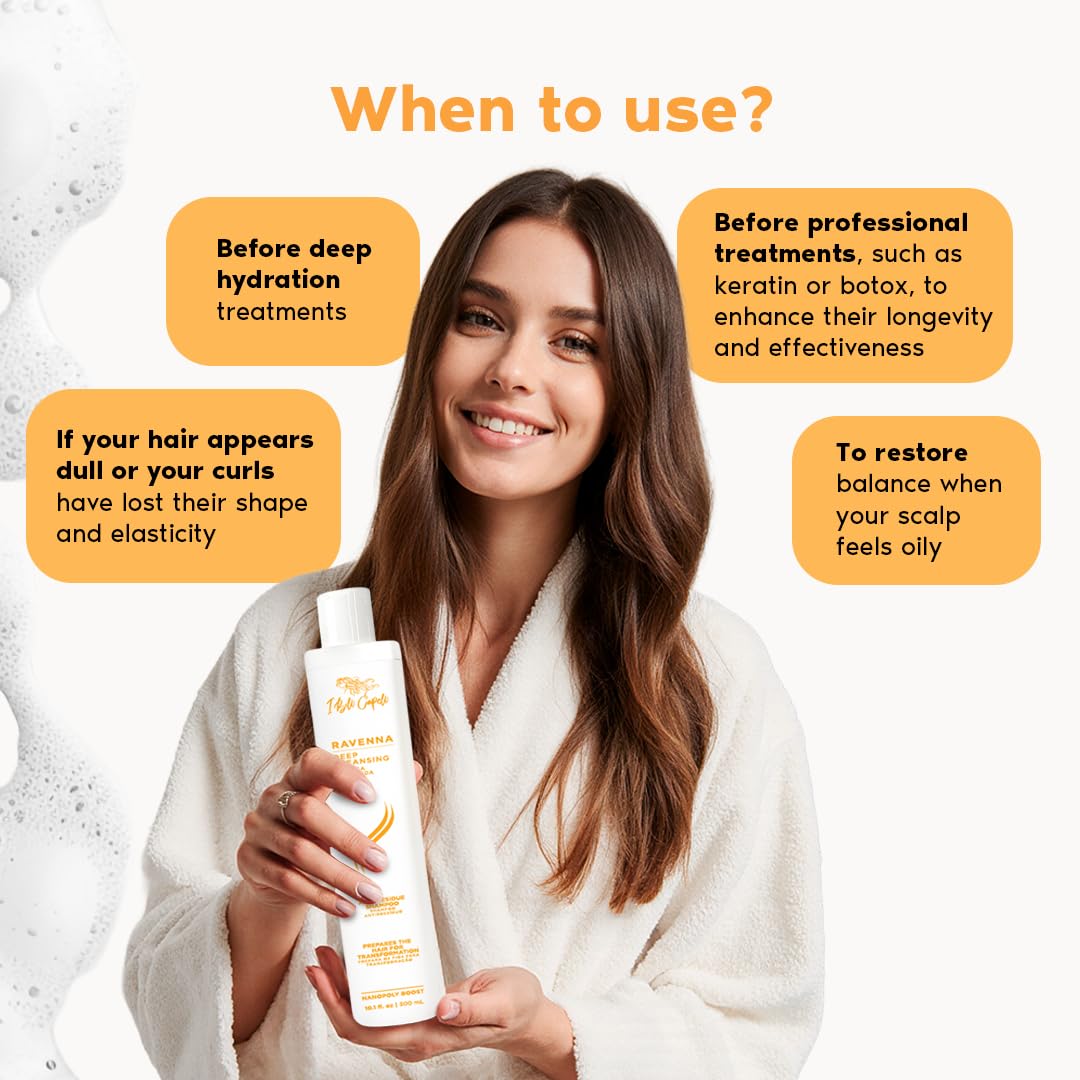 I Belli Capelli Venice Organic Keratin Treatment & Deep Cleansing Shampoo – Complete Set (16.9 oz + 10 oz)