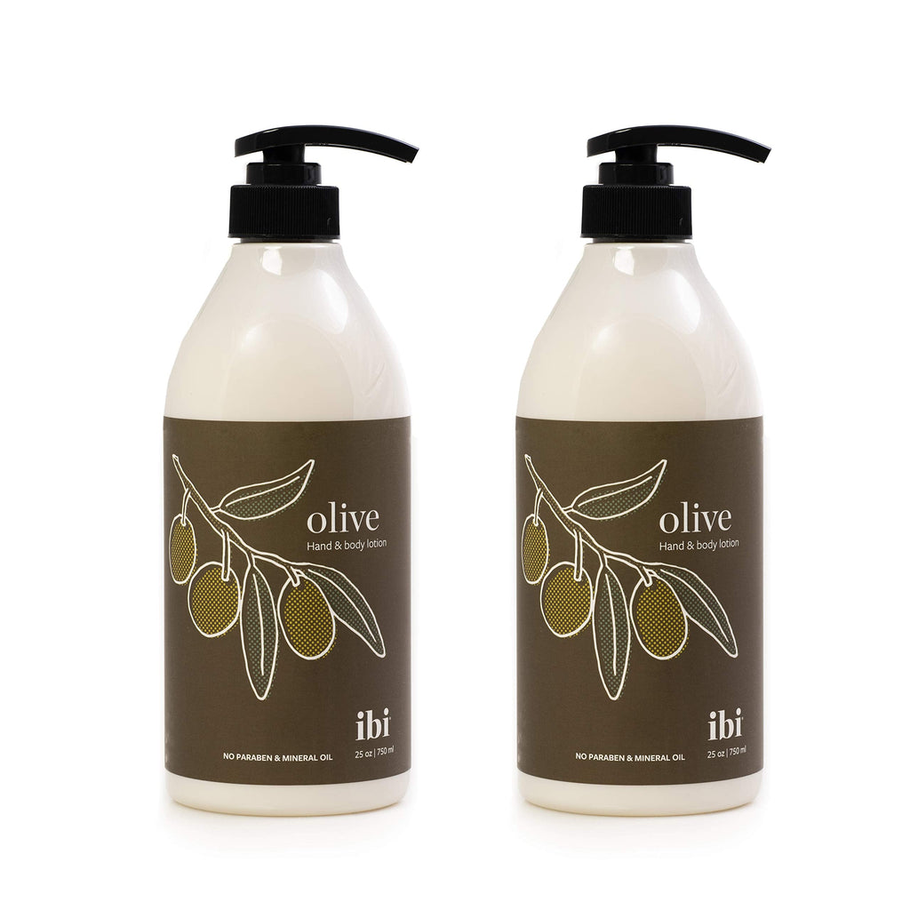 IBI Mineral Oil Free Daily Moisturizing Lotion – Olive, 2 Pump Bottle | Hand & Body Moisturizer