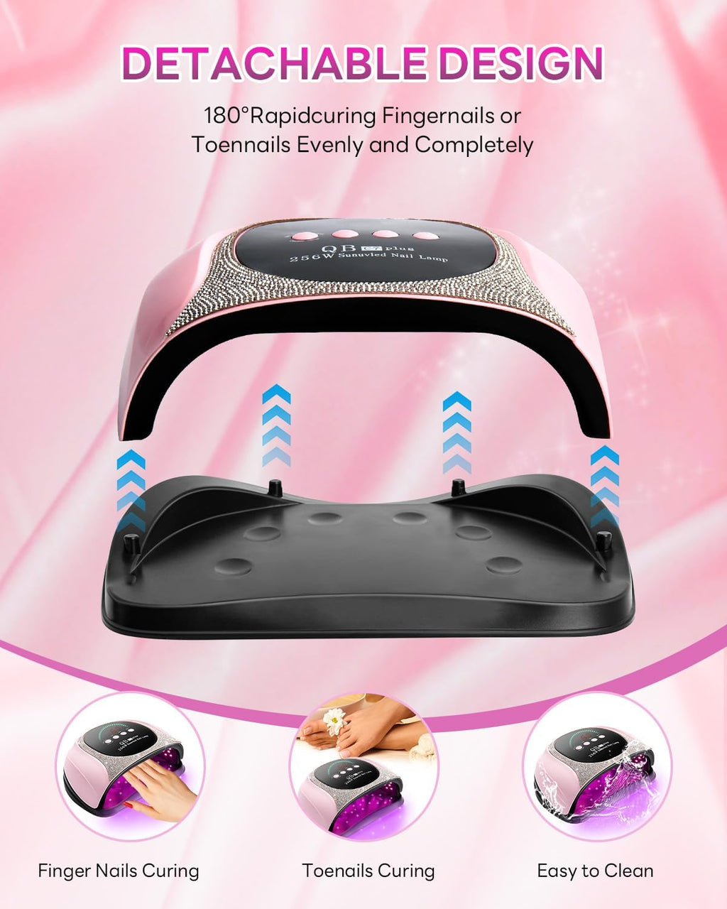 iBigLY UV LED Nail Dryer 256W – Fast Gel Curing, Auto Sensor, 4 Timers
